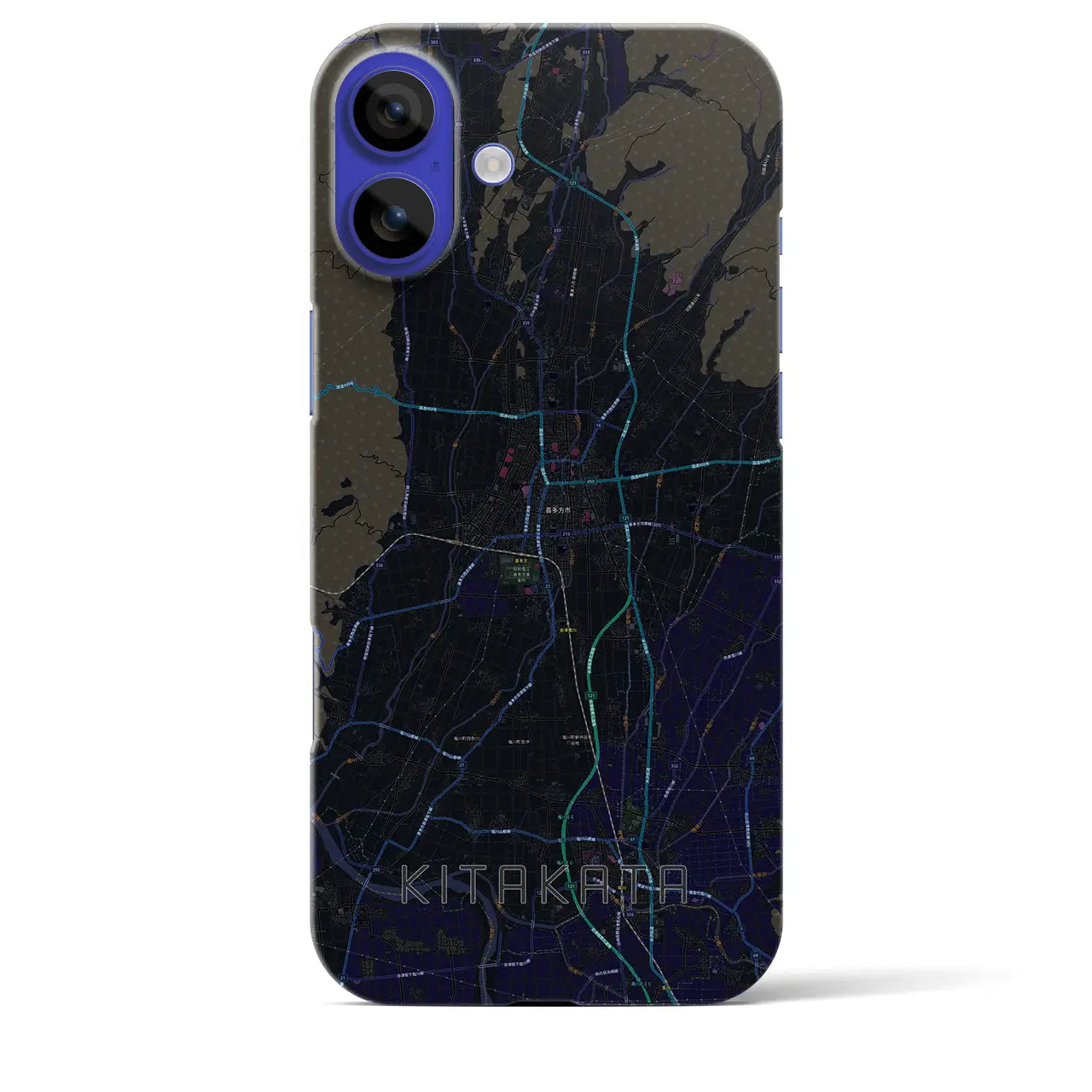 【喜多方(福島県)】地図柄iPhoneケース(バックカバータイプ)