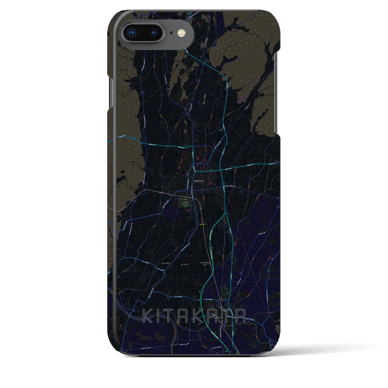 【喜多方(福島県)】地図柄iPhoneケース(バックカバータイプ)