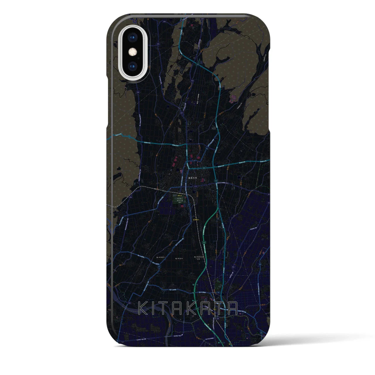 【喜多方(福島県)】地図柄iPhoneケース(バックカバータイプ)