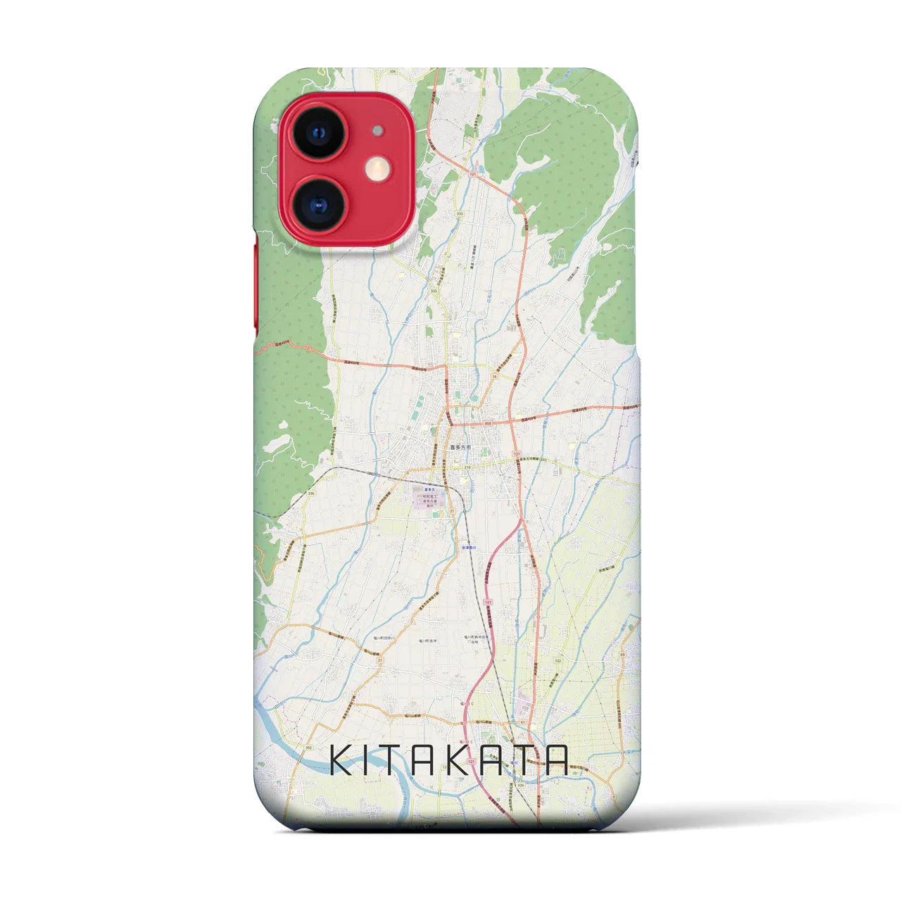 【喜多方(福島県)】地図柄iPhoneケース(バックカバータイプ)