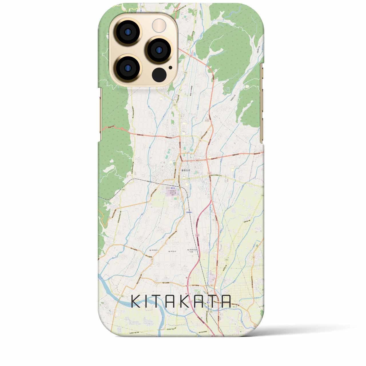 【喜多方(福島県)】地図柄iPhoneケース(バックカバータイプ)