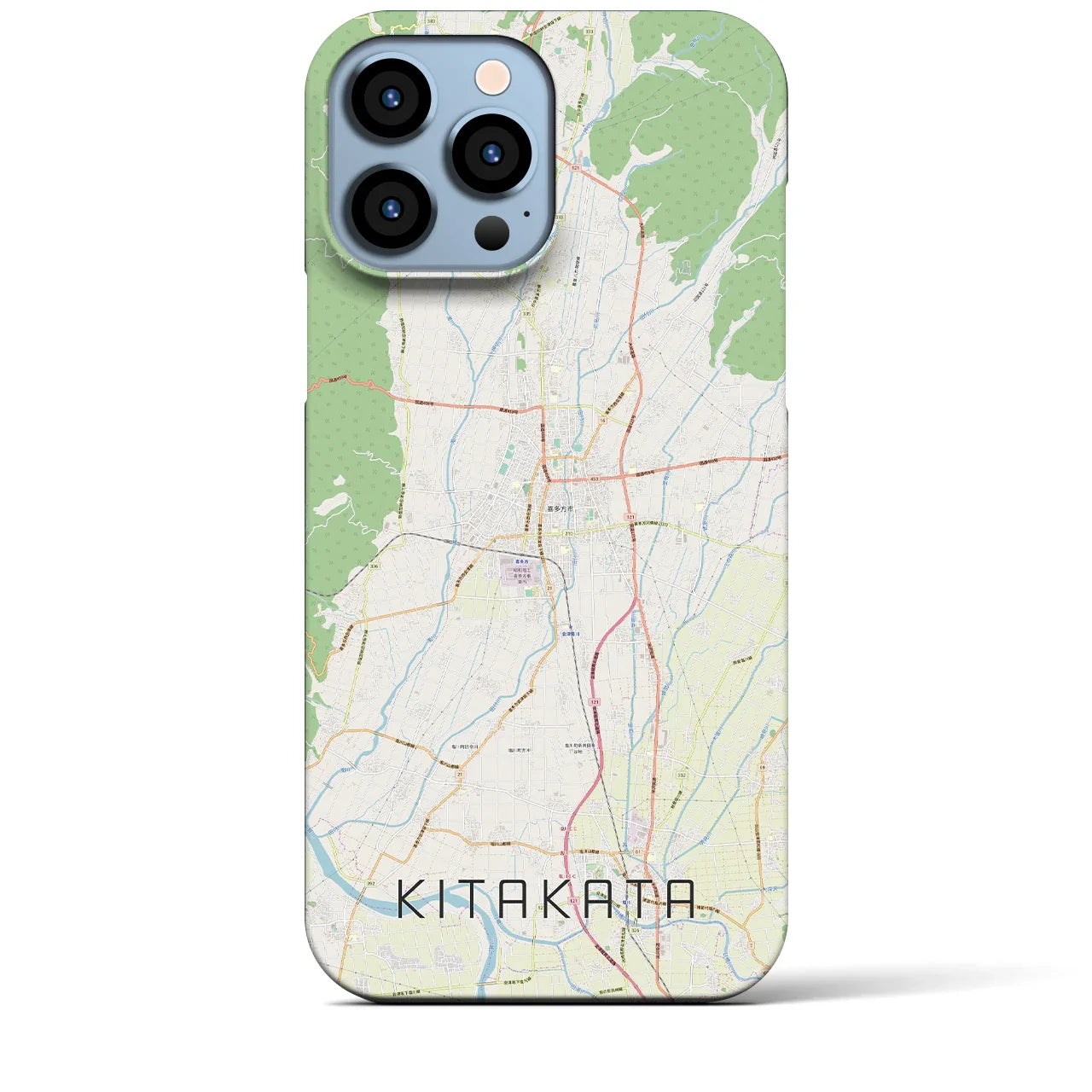 【喜多方(福島県)】地図柄iPhoneケース(バックカバータイプ)
