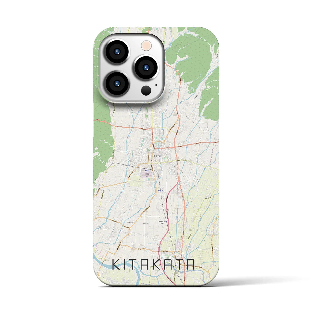 【喜多方(福島県)】地図柄iPhoneケース(バックカバータイプ)