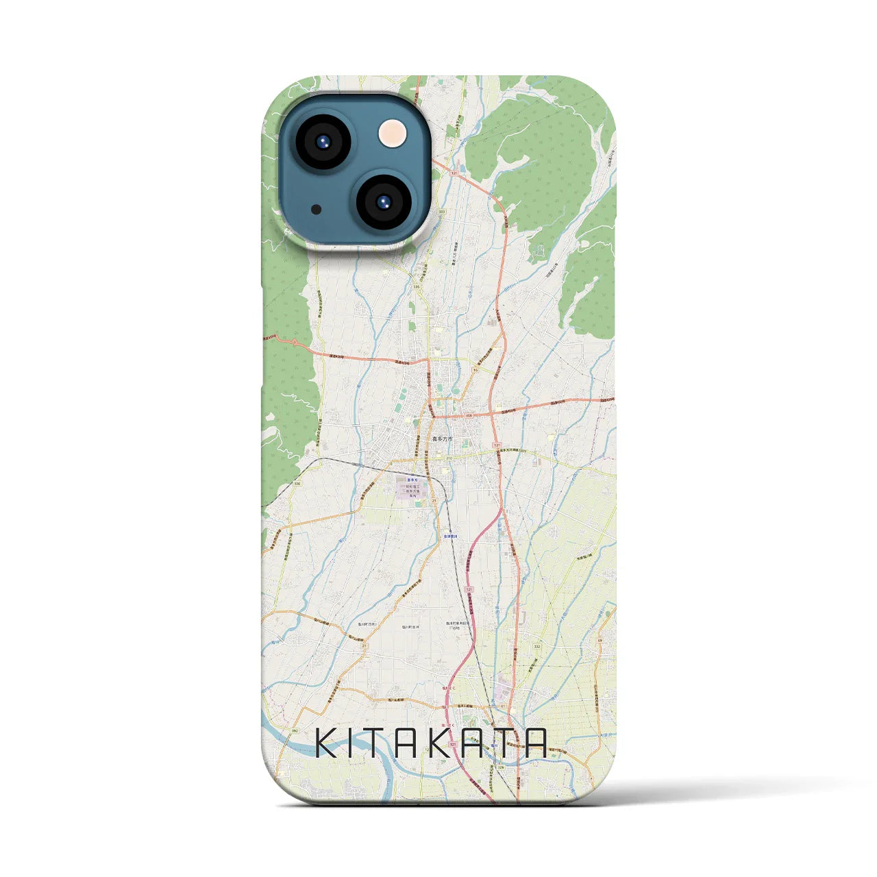 【喜多方(福島県)】地図柄iPhoneケース(バックカバータイプ)