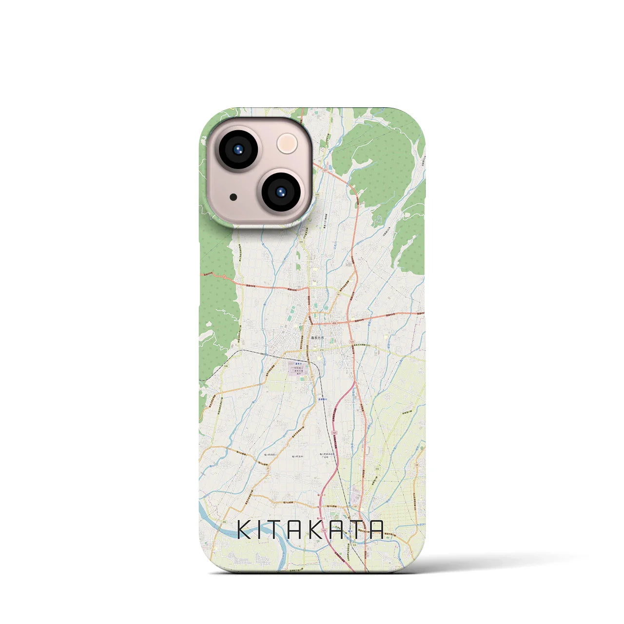 【喜多方(福島県)】地図柄iPhoneケース(バックカバータイプ)