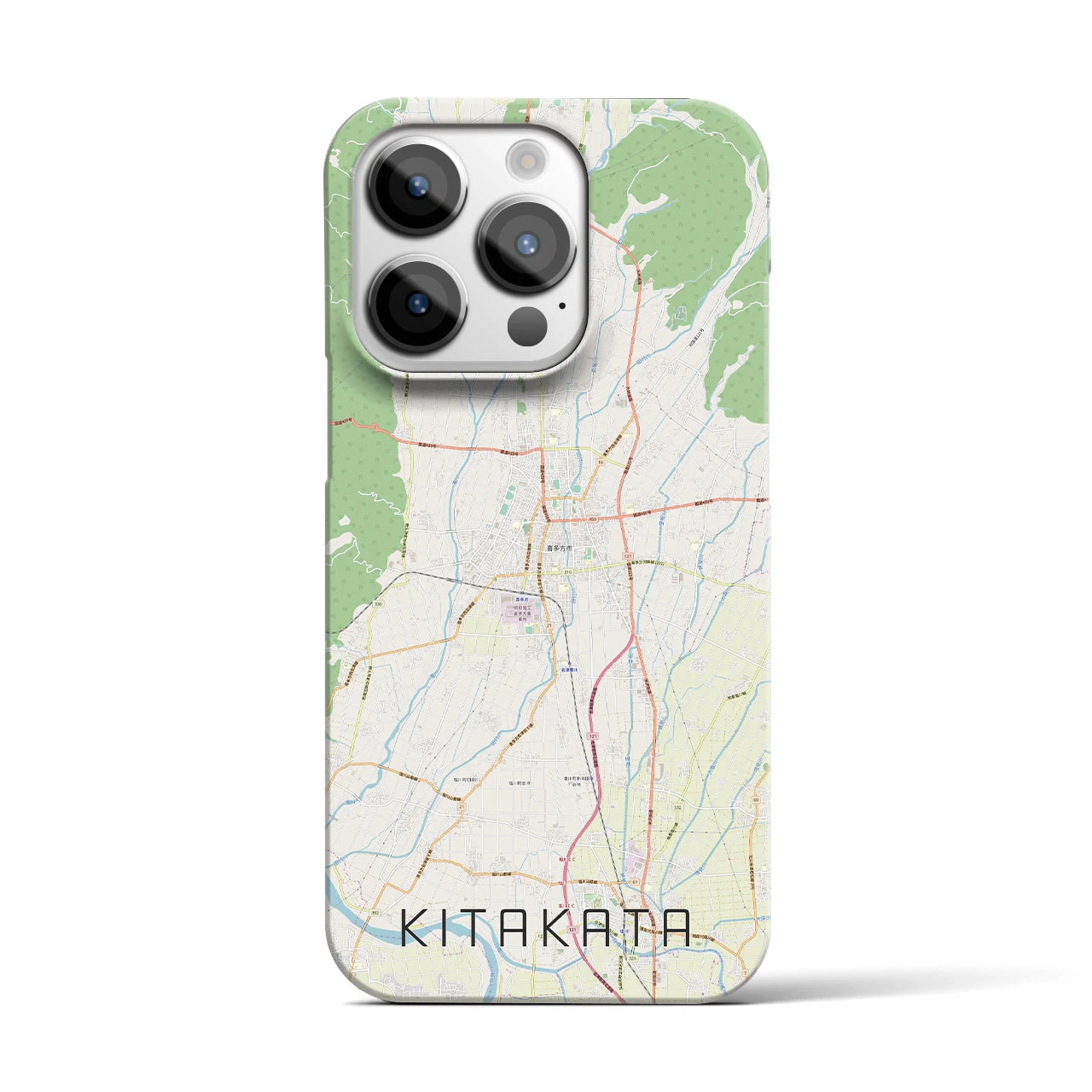 【喜多方(福島県)】地図柄iPhoneケース(バックカバータイプ)