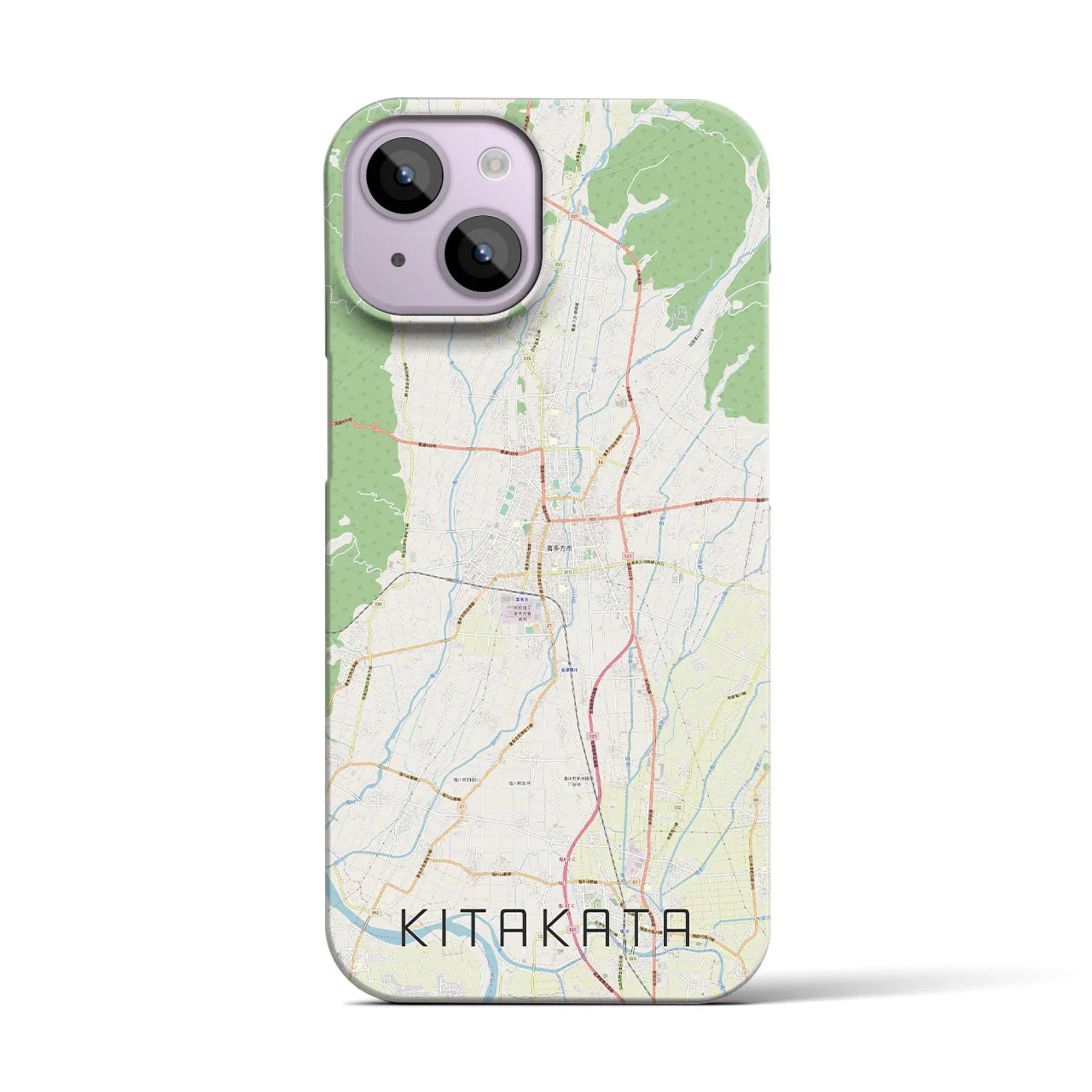 【喜多方(福島県)】地図柄iPhoneケース(バックカバータイプ)