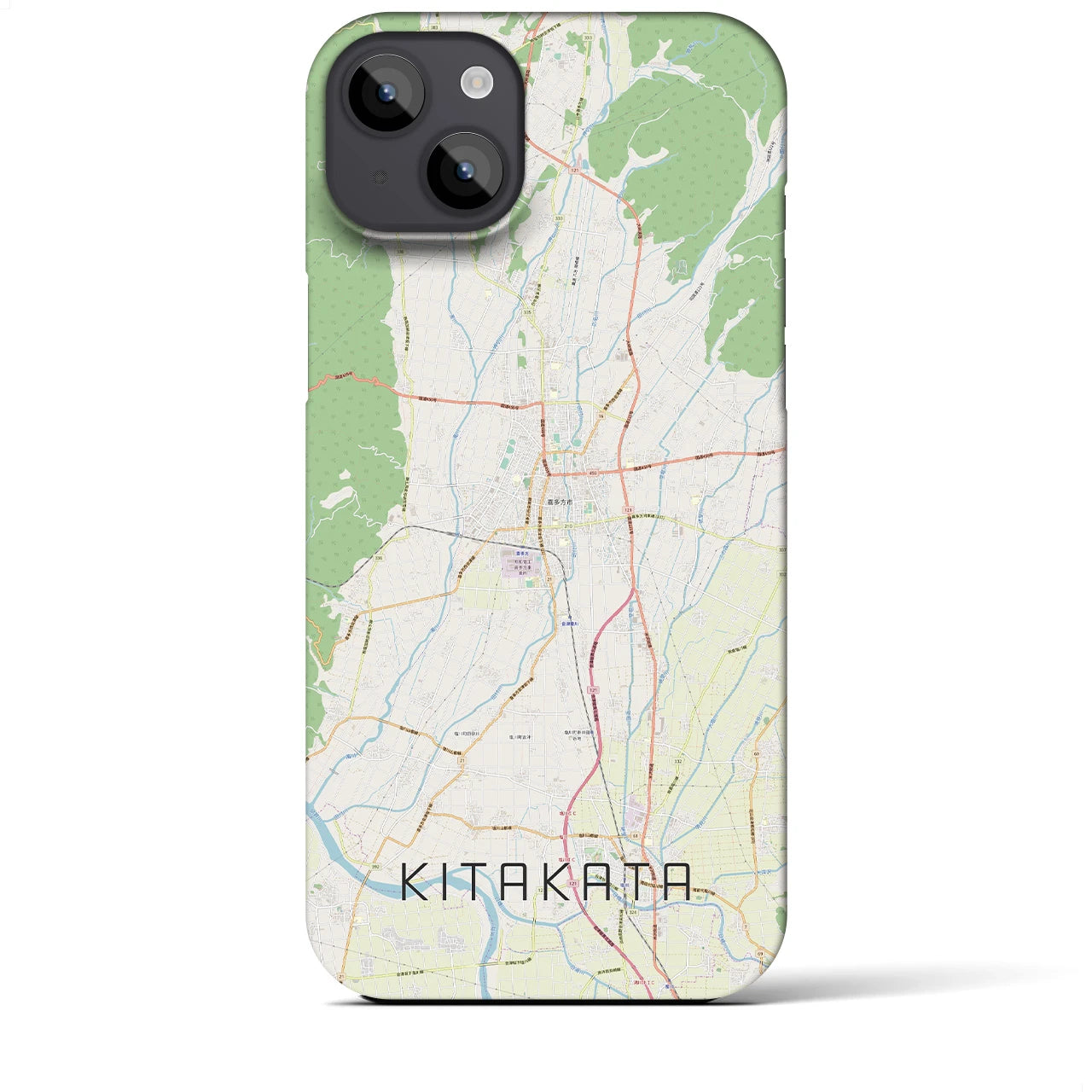 【喜多方(福島県)】地図柄iPhoneケース(バックカバータイプ)