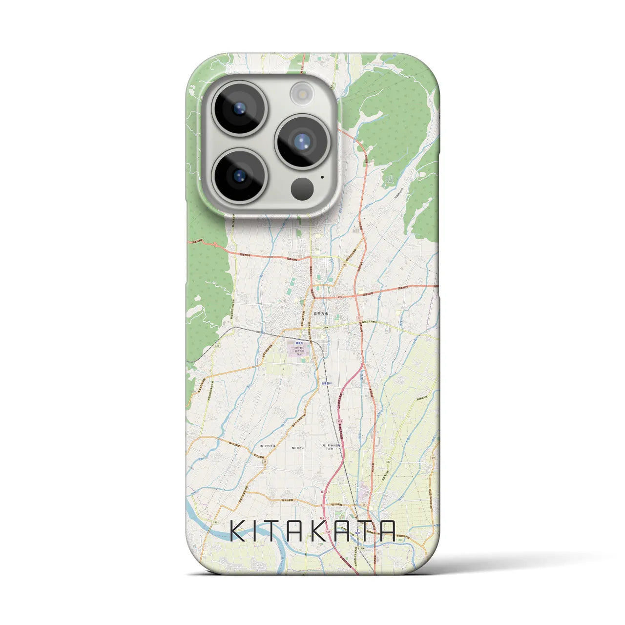 【喜多方(福島県)】地図柄iPhoneケース(バックカバータイプ)