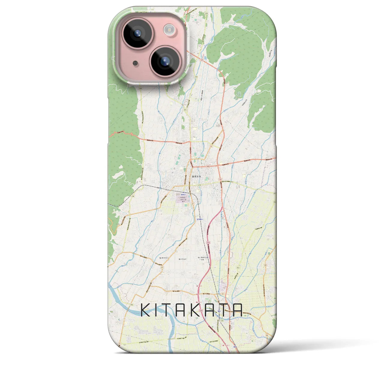 【喜多方(福島県)】地図柄iPhoneケース(バックカバータイプ)