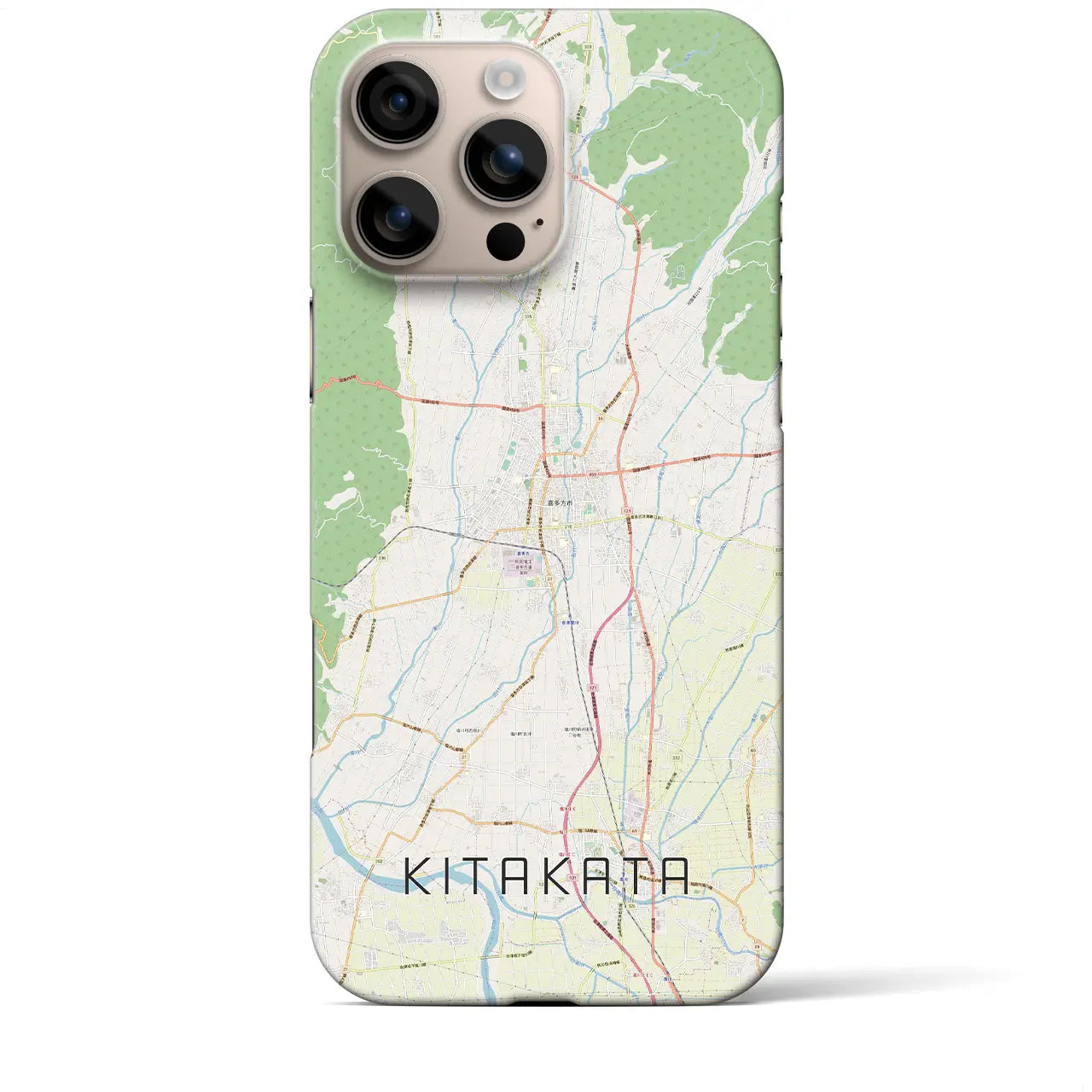 【喜多方(福島県)】地図柄iPhoneケース(バックカバータイプ)