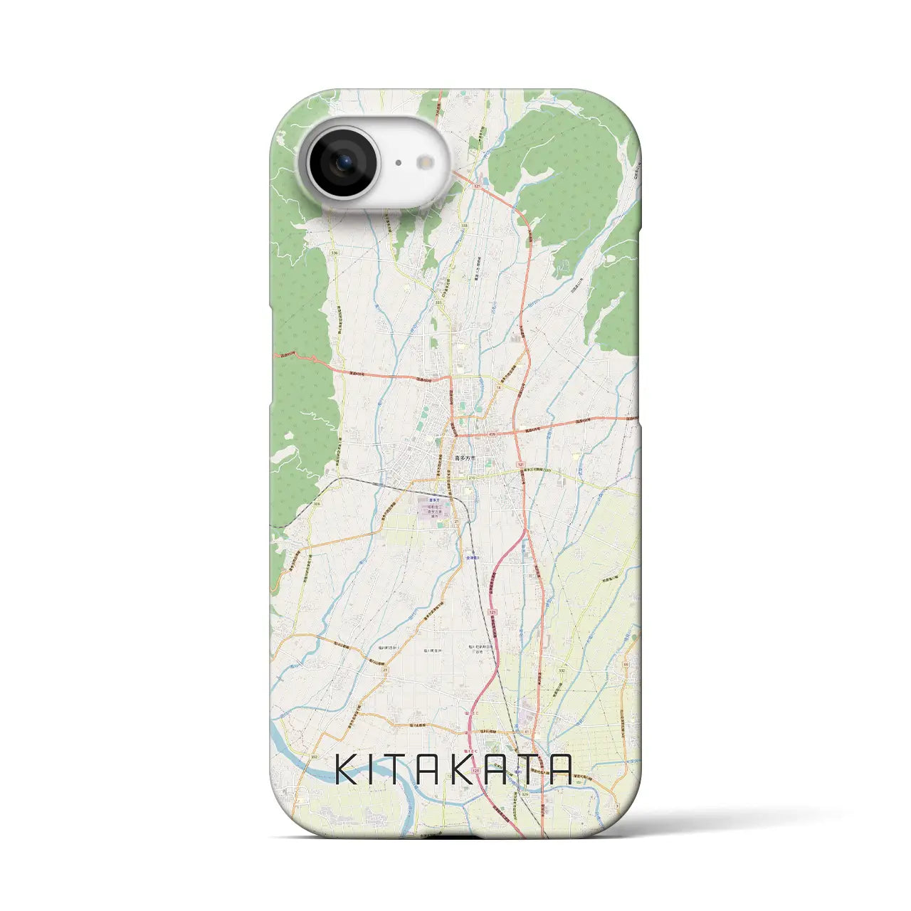 【喜多方(福島県)】地図柄iPhoneケース(バックカバータイプ)