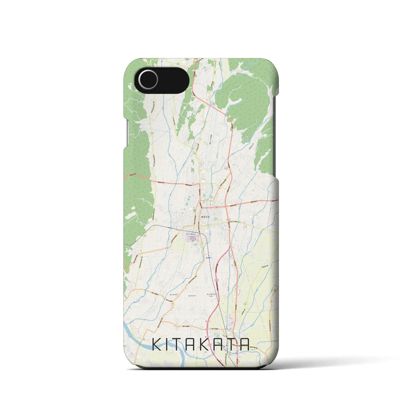 【喜多方(福島県)】地図柄iPhoneケース(バックカバータイプ)