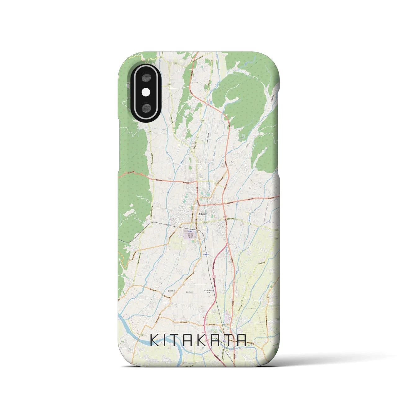 【喜多方(福島県)】地図柄iPhoneケース(バックカバータイプ)