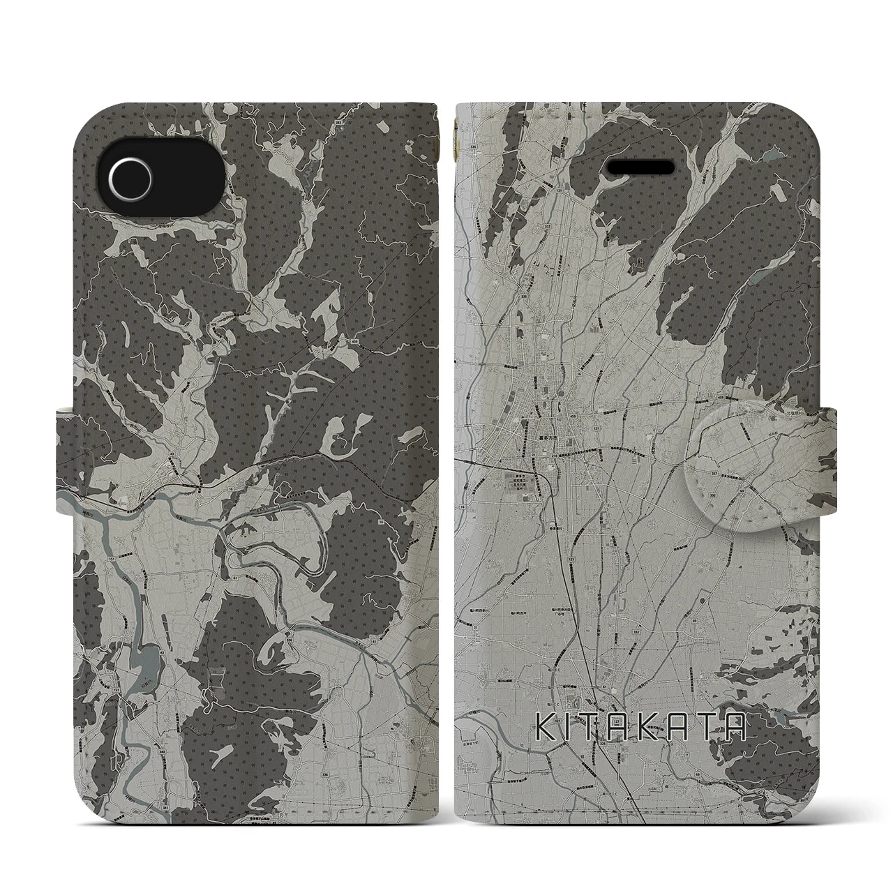 【喜多方(福島県)】地図柄iPhoneケース(手帳タイプ)