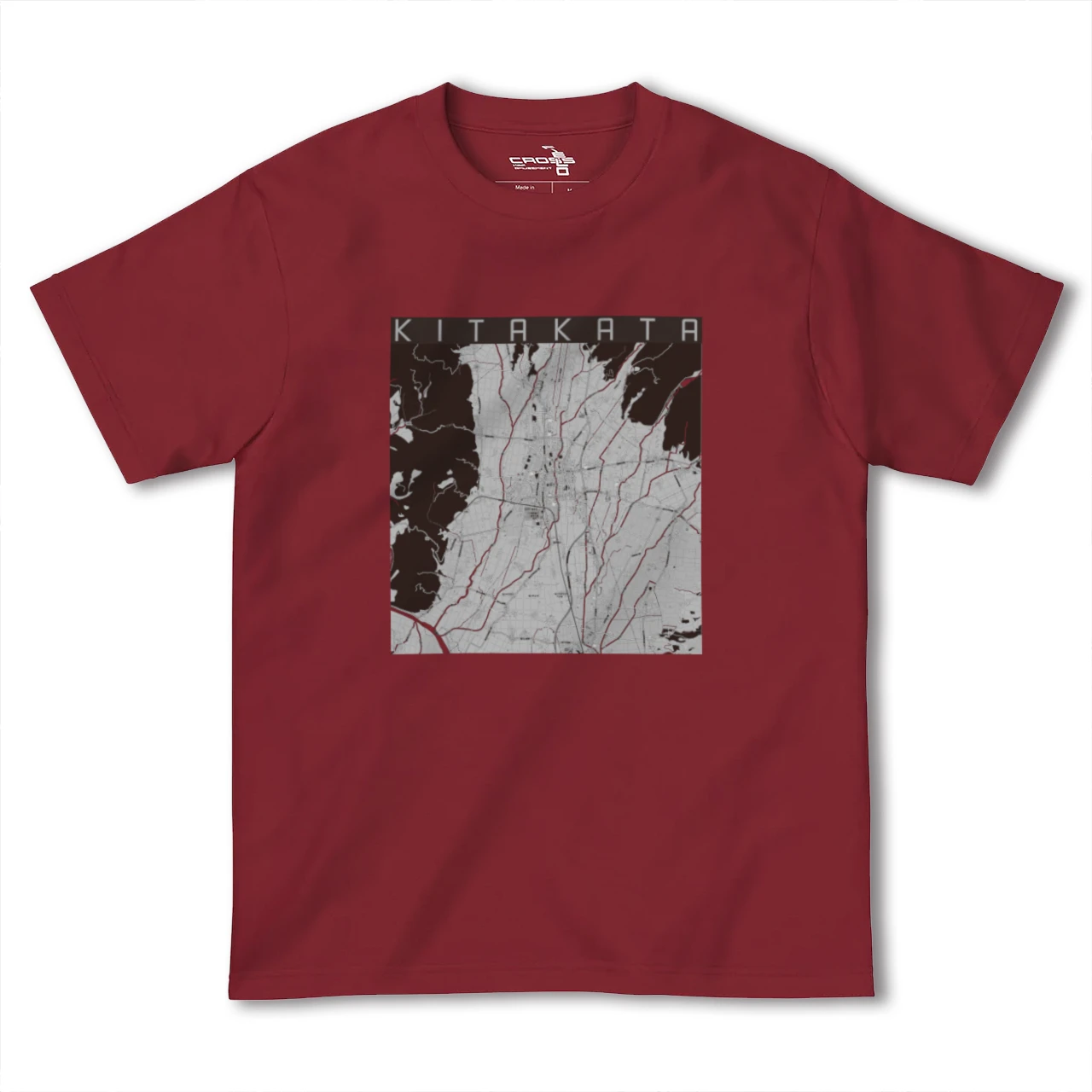 【喜多方(福島県)】地図柄ヘビーウェイトTシャツ