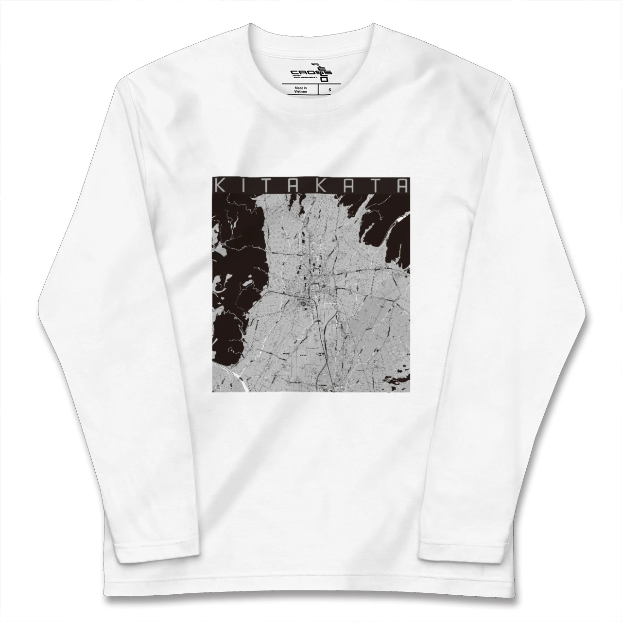 【喜多方(福島県)】地図柄ロングスリーブTシャツ