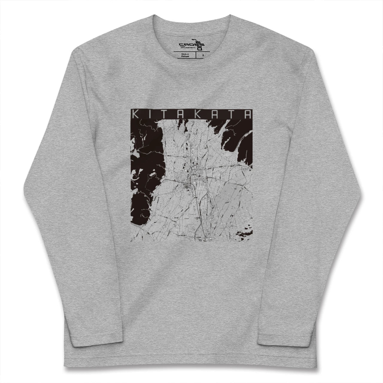 【喜多方(福島県)】地図柄ロングスリーブTシャツ