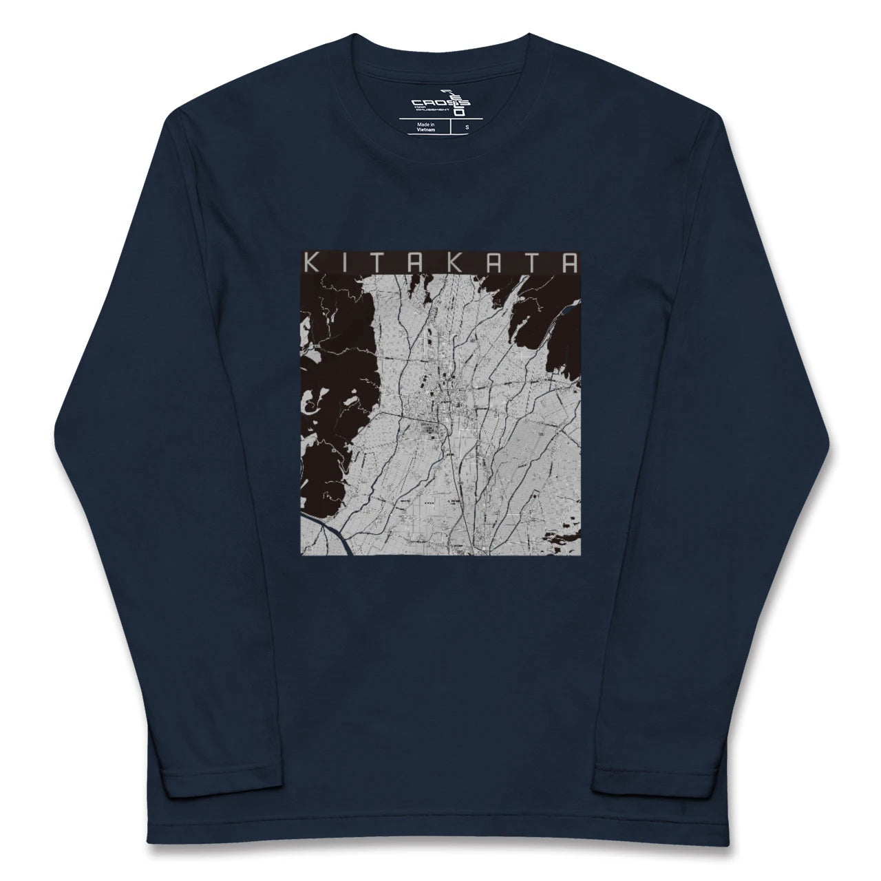 【喜多方(福島県)】地図柄ロングスリーブTシャツ
