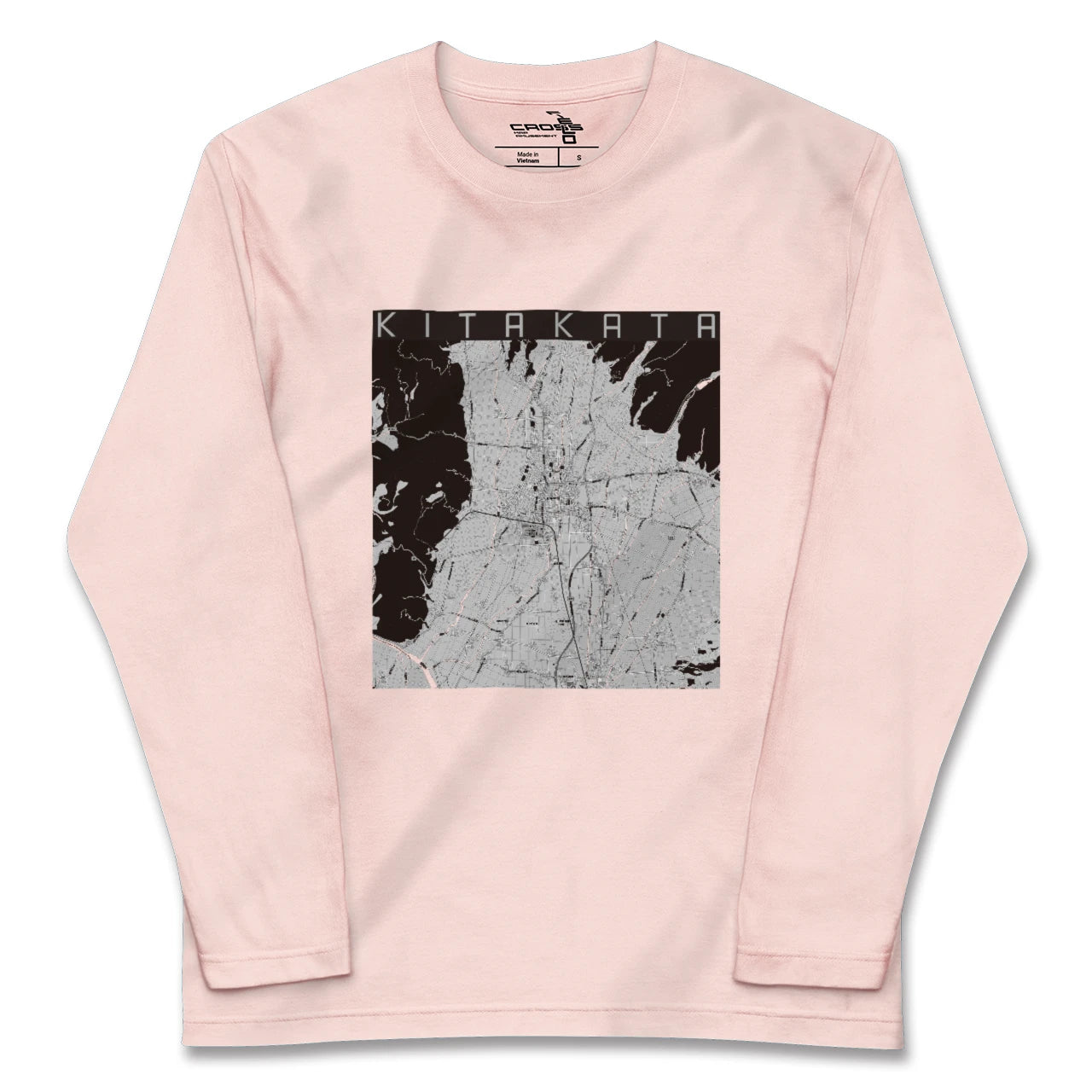 【喜多方(福島県)】地図柄ロングスリーブTシャツ