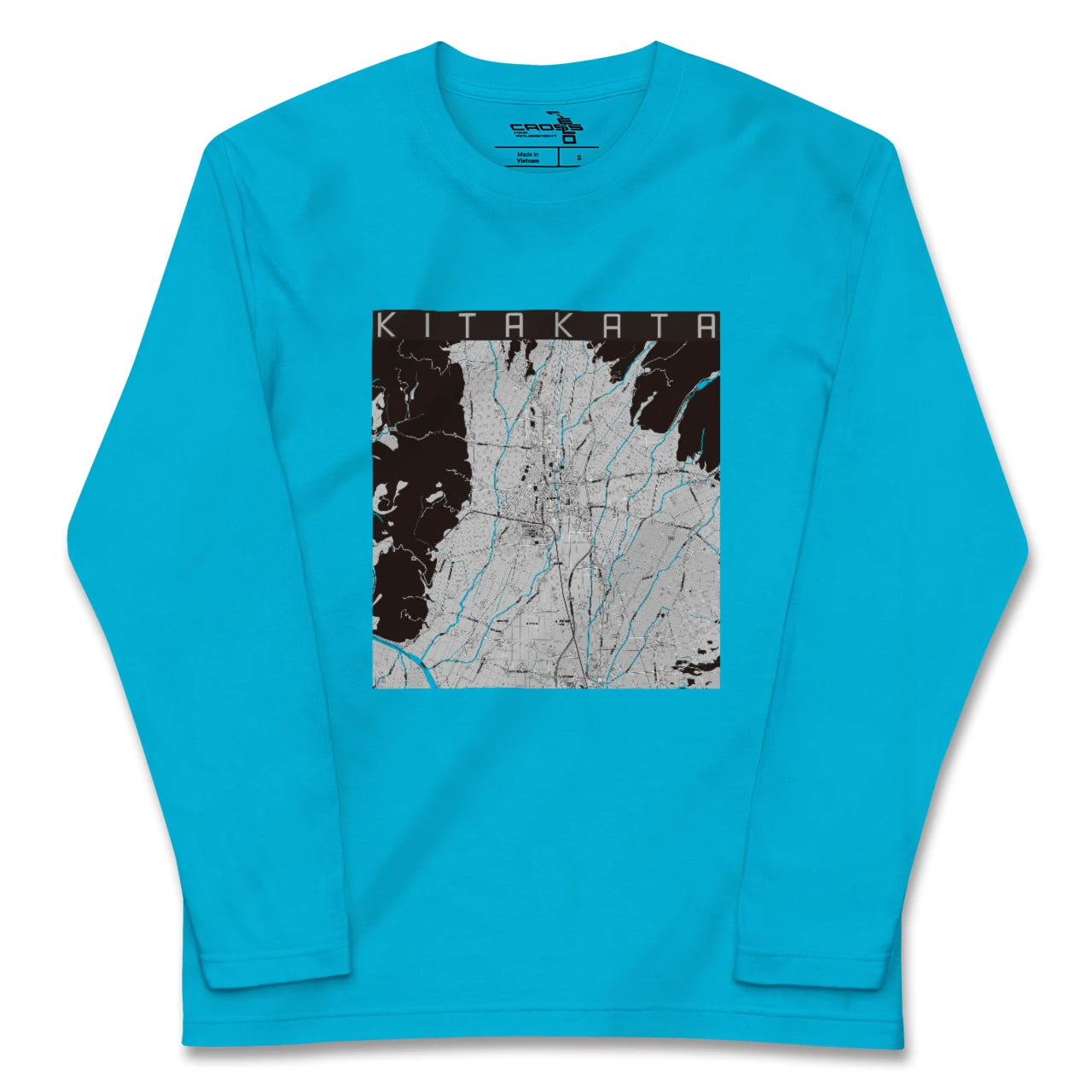 【喜多方(福島県)】地図柄ロングスリーブTシャツ