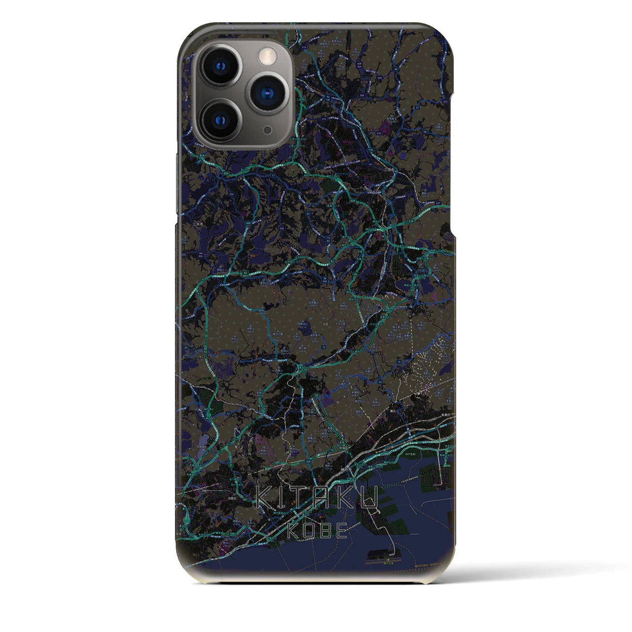【北区(神戸市)】地図柄iPhoneケース(バックカバータイプ)