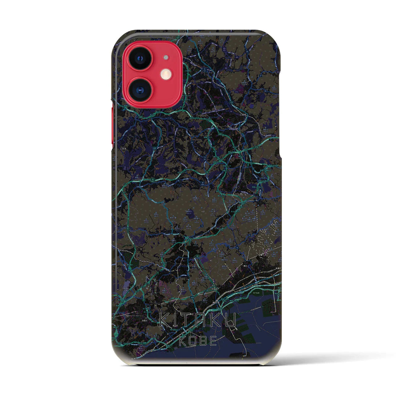 【北区(神戸市)】地図柄iPhoneケース(バックカバータイプ)