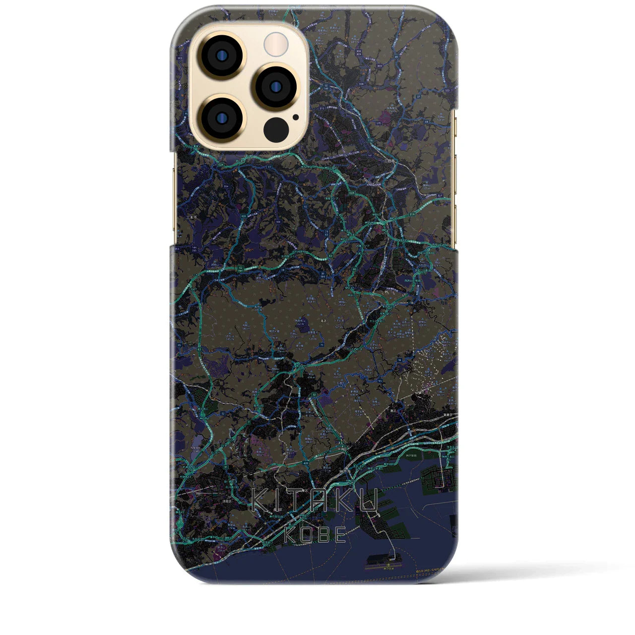 【北区(神戸市)】地図柄iPhoneケース(バックカバータイプ)