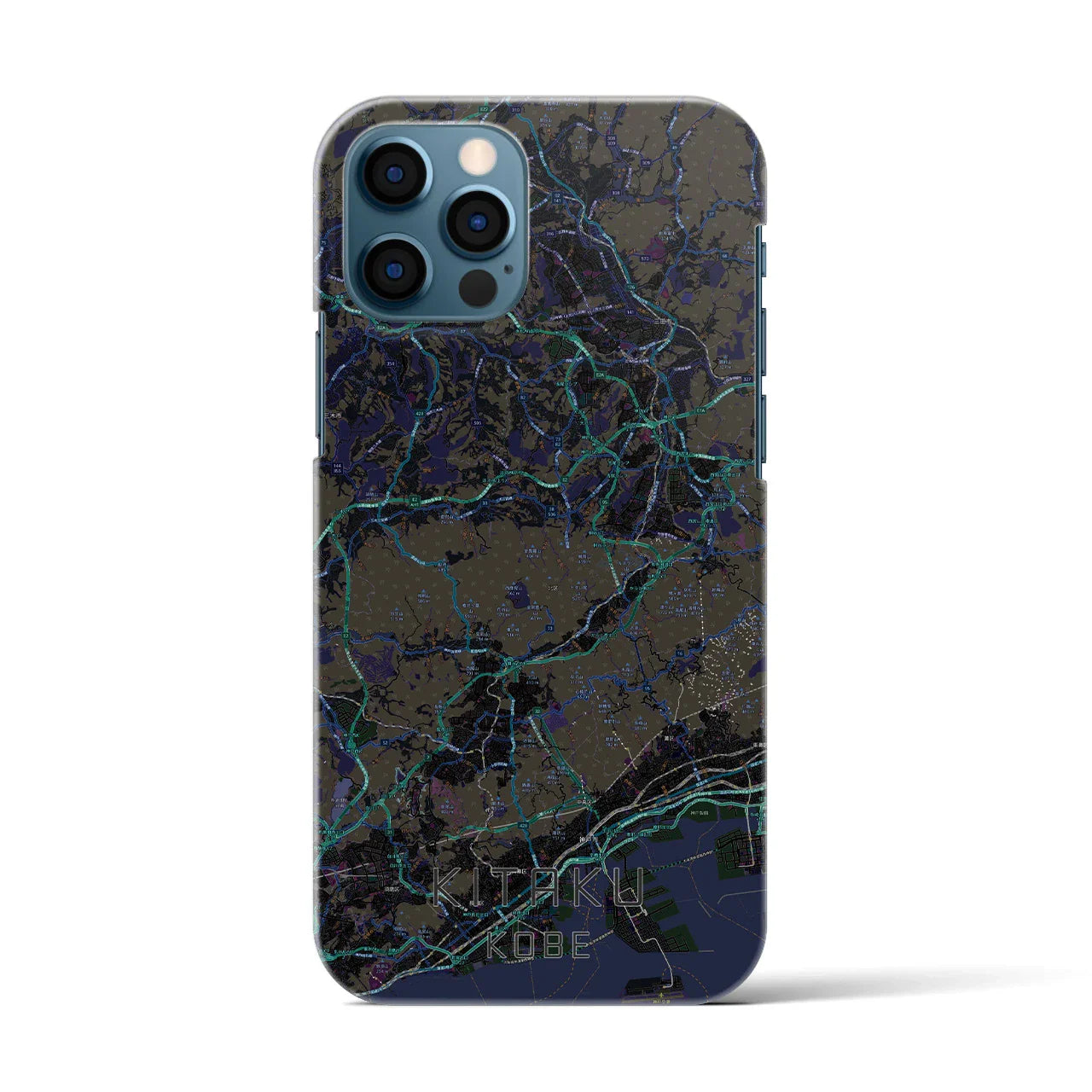 【北区(神戸市)】地図柄iPhoneケース(バックカバータイプ)
