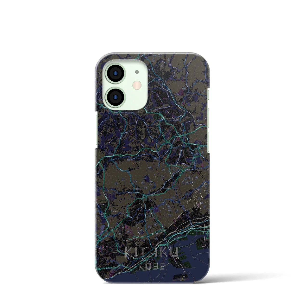 【北区(神戸市)】地図柄iPhoneケース(バックカバータイプ)
