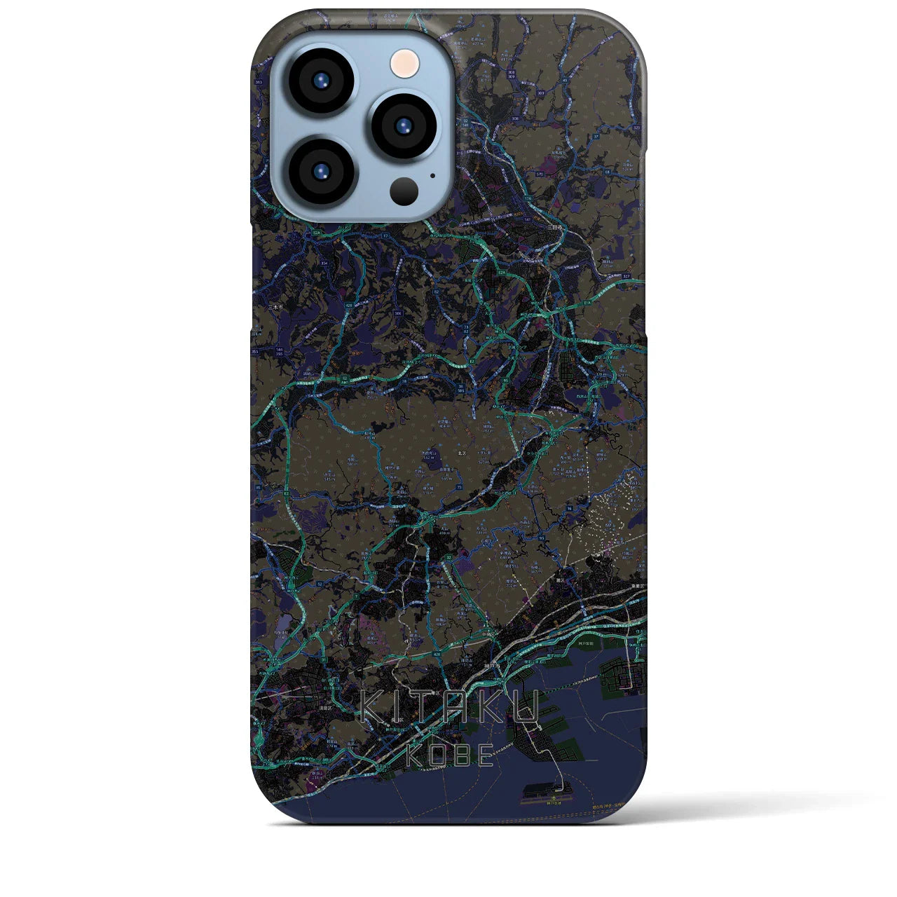 【北区(神戸市)】地図柄iPhoneケース(バックカバータイプ)