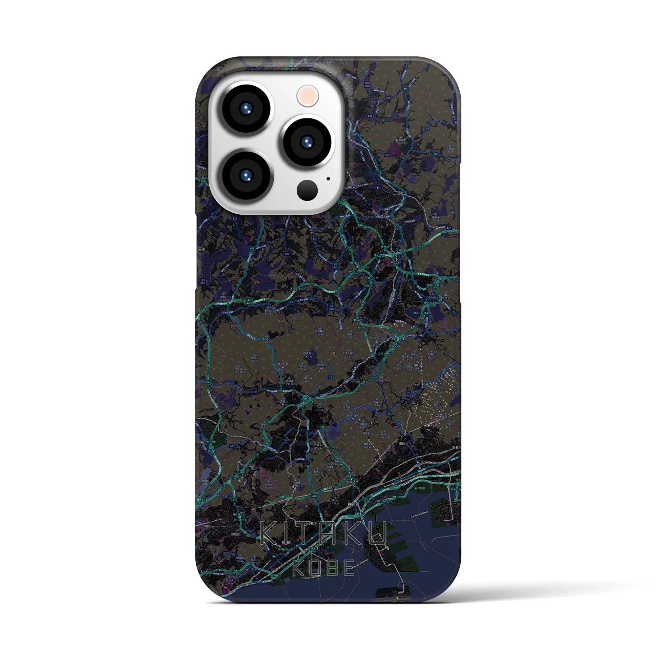【北区(神戸市)】地図柄iPhoneケース(バックカバータイプ)