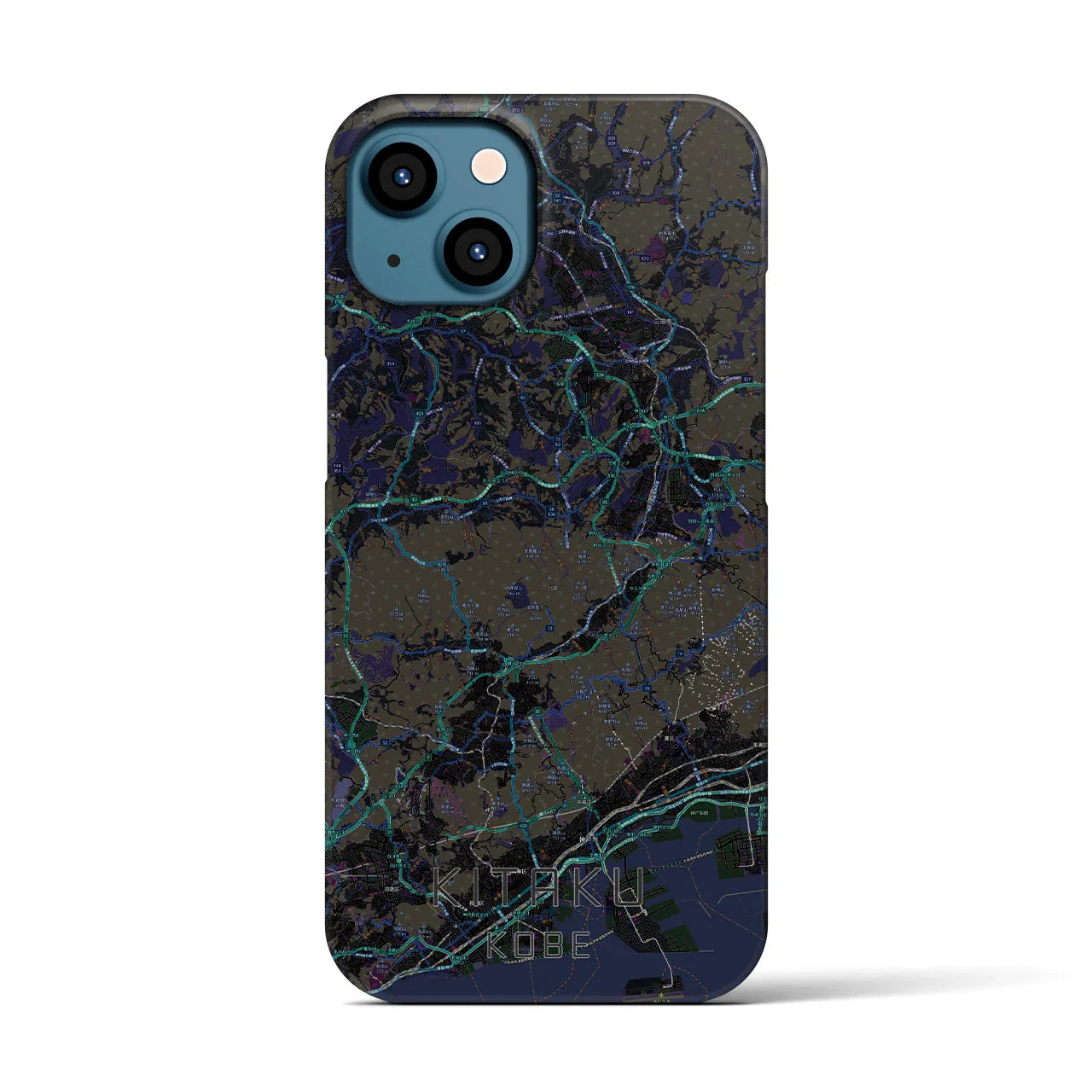 【北区(神戸市)】地図柄iPhoneケース(バックカバータイプ)