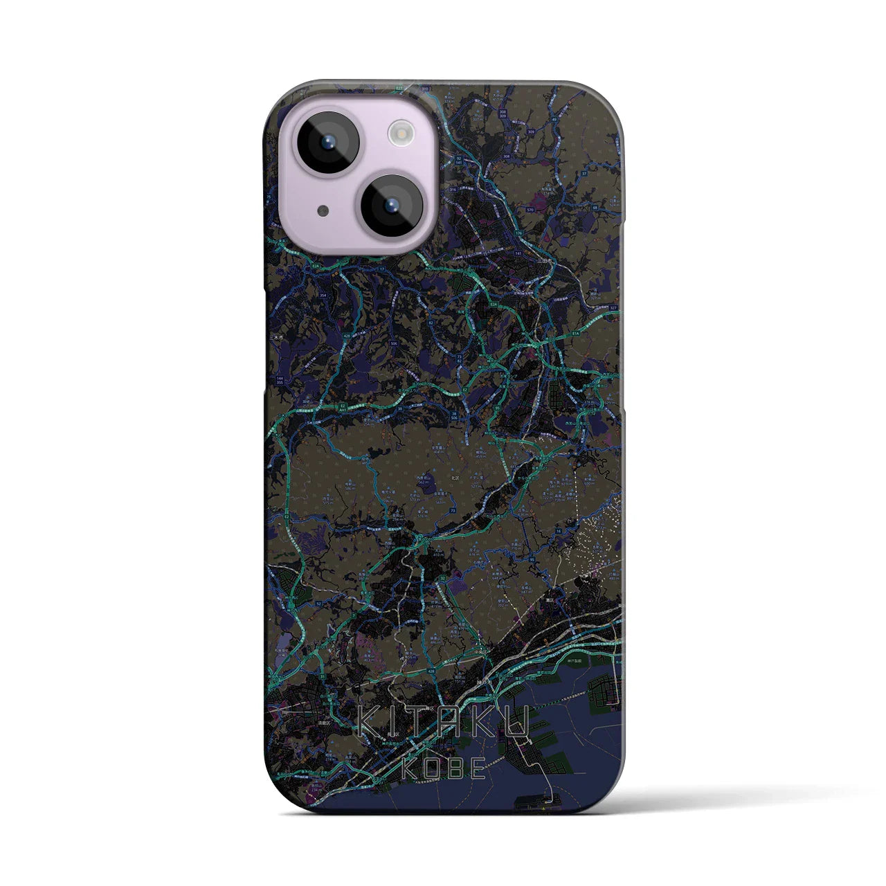 【北区(神戸市)】地図柄iPhoneケース(バックカバータイプ)