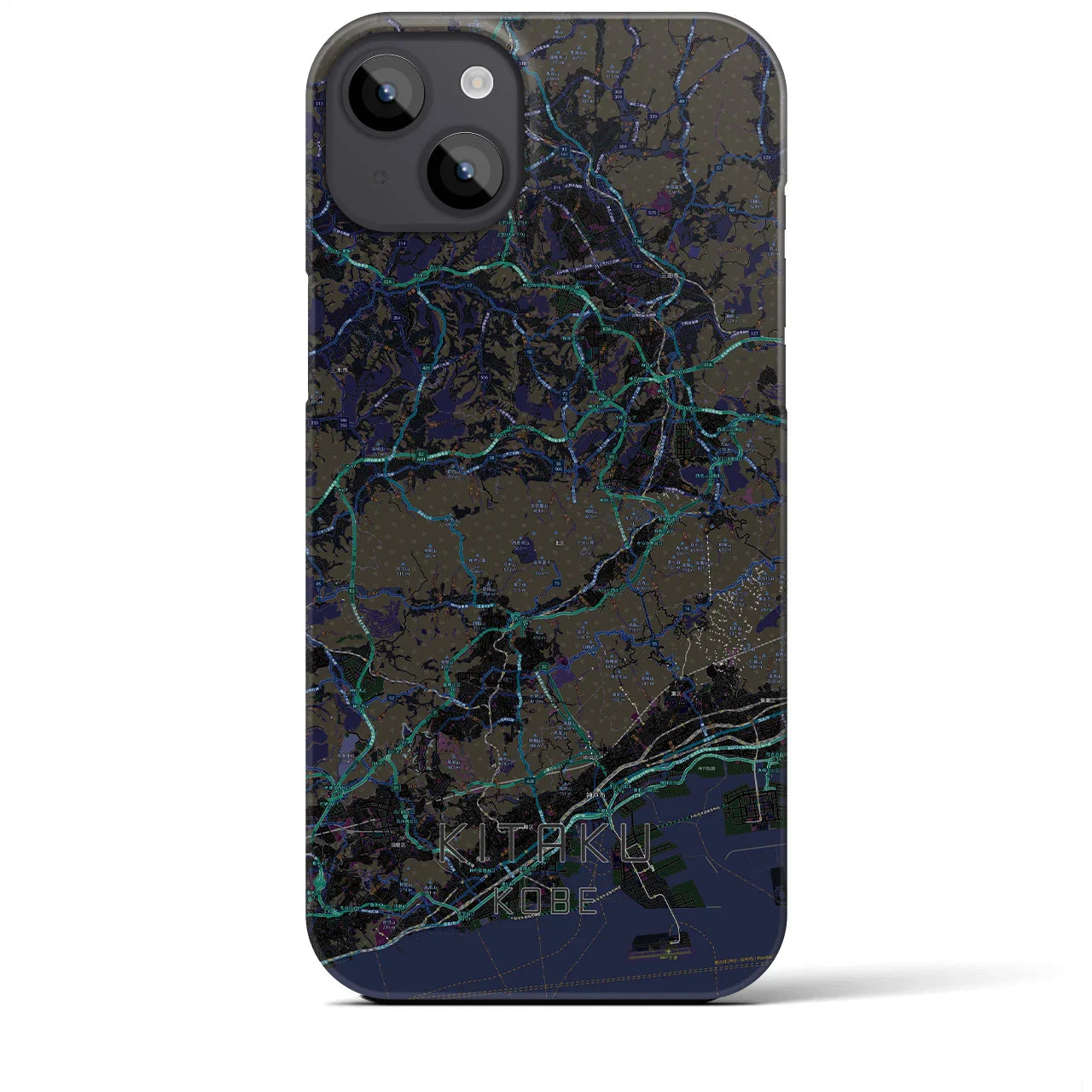 【北区(神戸市)】地図柄iPhoneケース(バックカバータイプ)