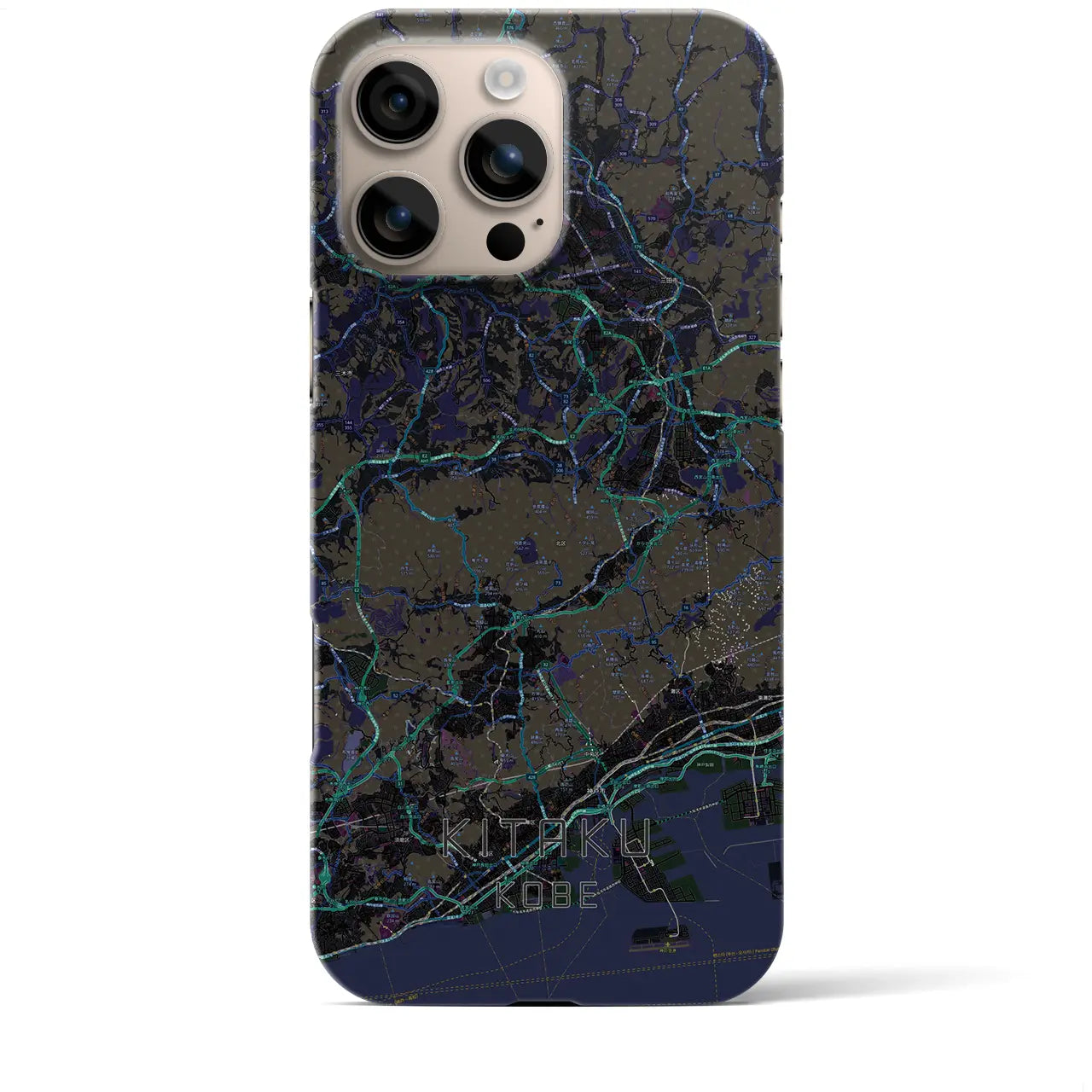【北区(神戸市)】地図柄iPhoneケース(バックカバータイプ)