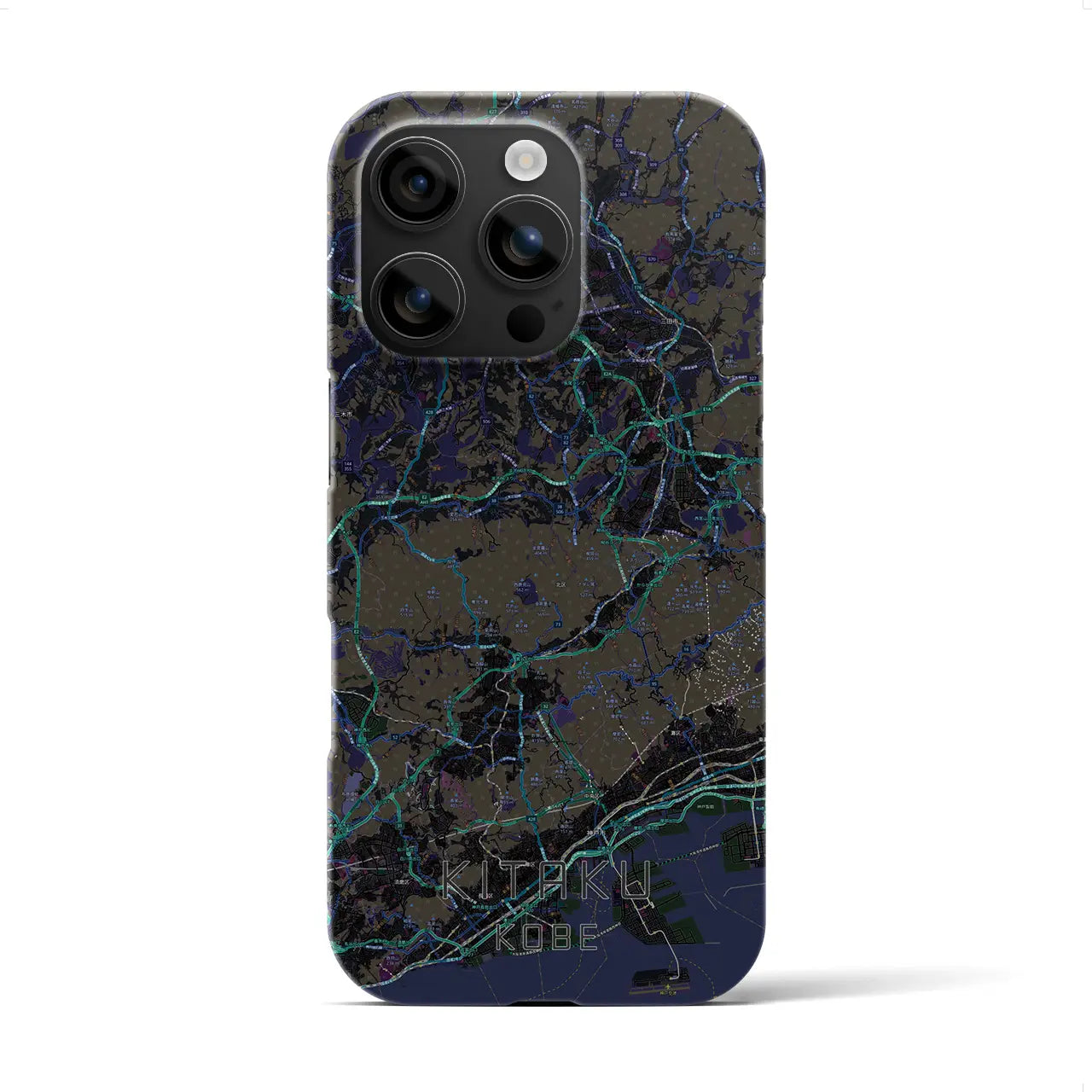 【北区(神戸市)】地図柄iPhoneケース(バックカバータイプ)