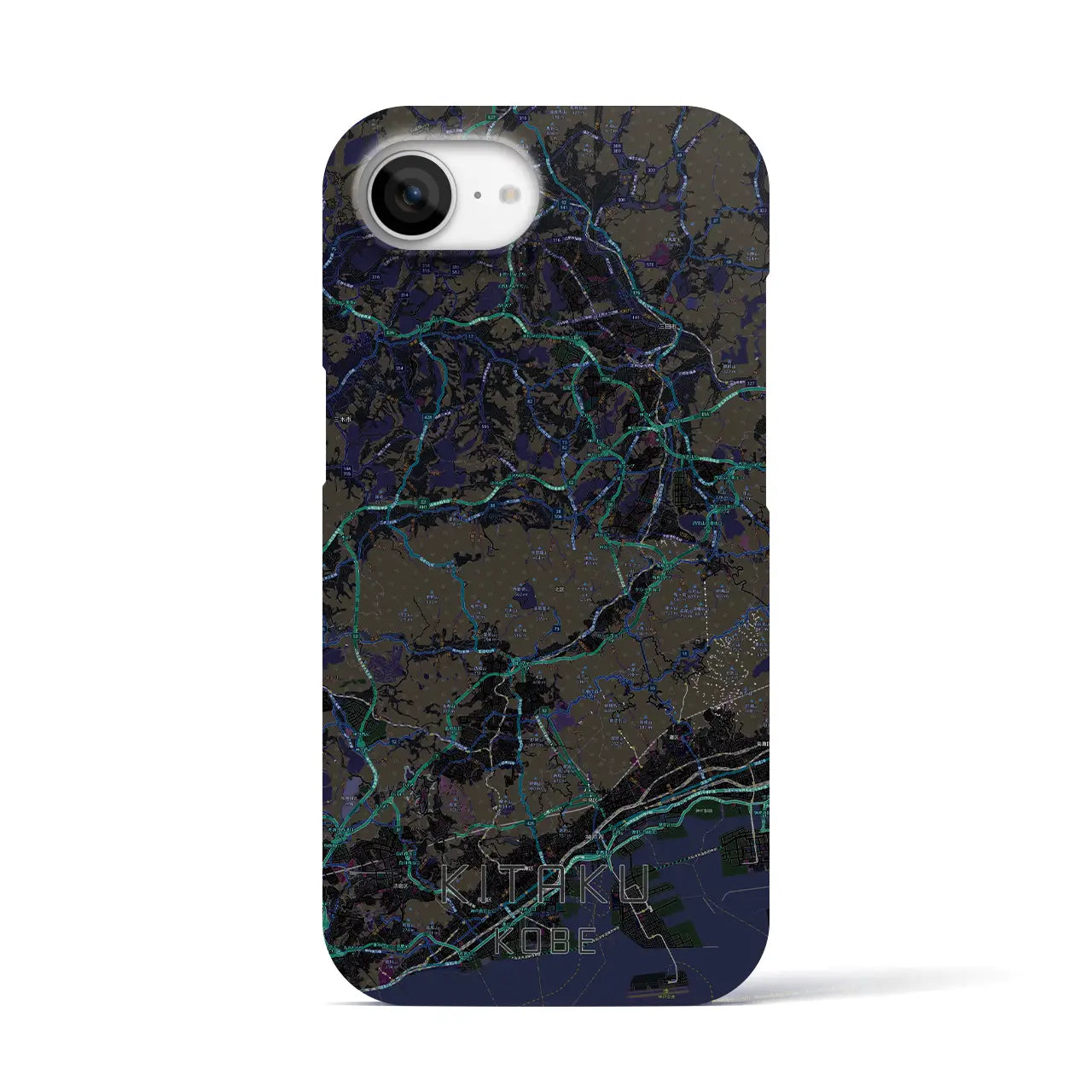 【北区(神戸市)】地図柄iPhoneケース(バックカバータイプ)