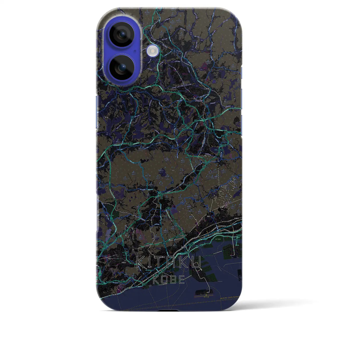 【北区(神戸市)】地図柄iPhoneケース(バックカバータイプ)