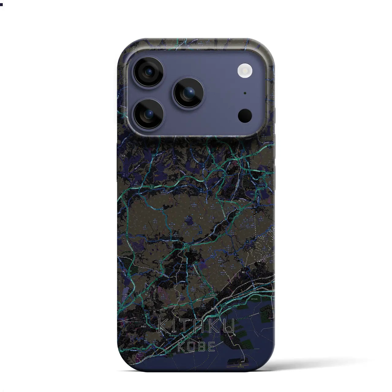 【北区(神戸市)】地図柄iPhoneケース(バックカバータイプ)