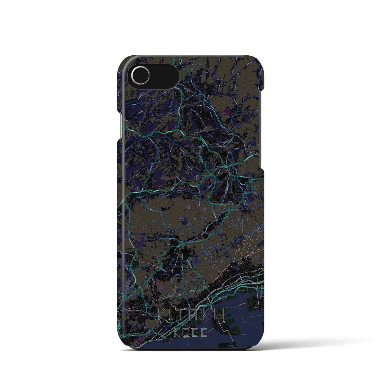 【北区(神戸市)】地図柄iPhoneケース(バックカバータイプ)