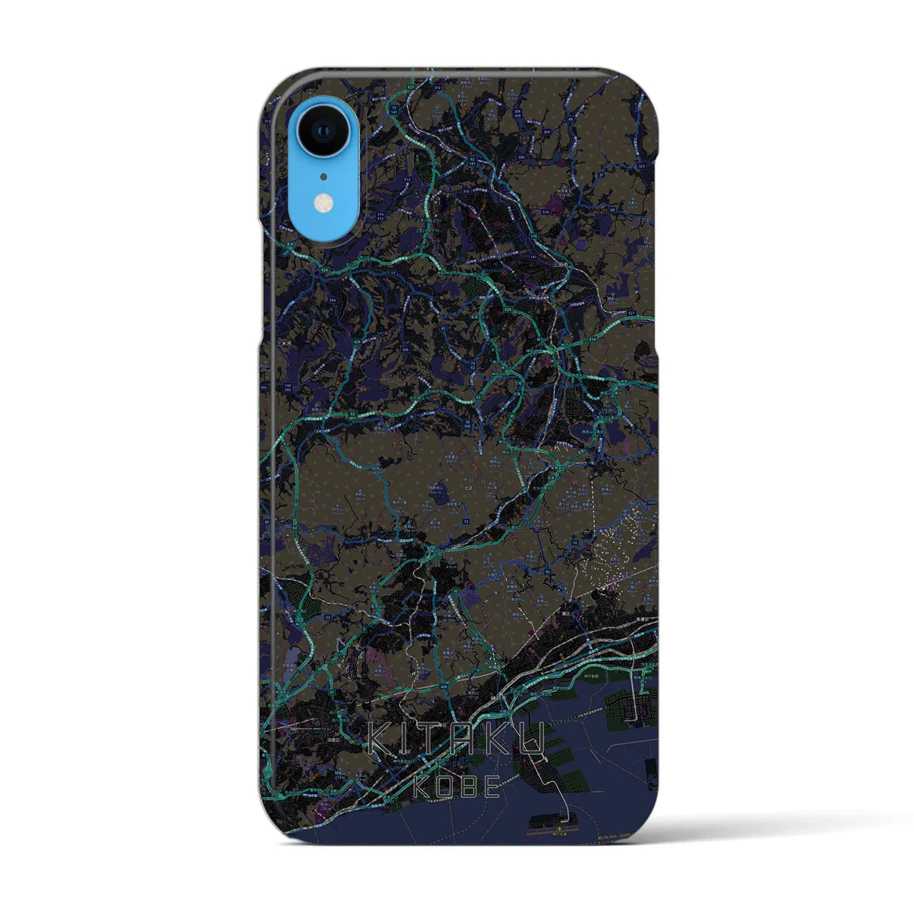 【北区(神戸市)】地図柄iPhoneケース(バックカバータイプ)
