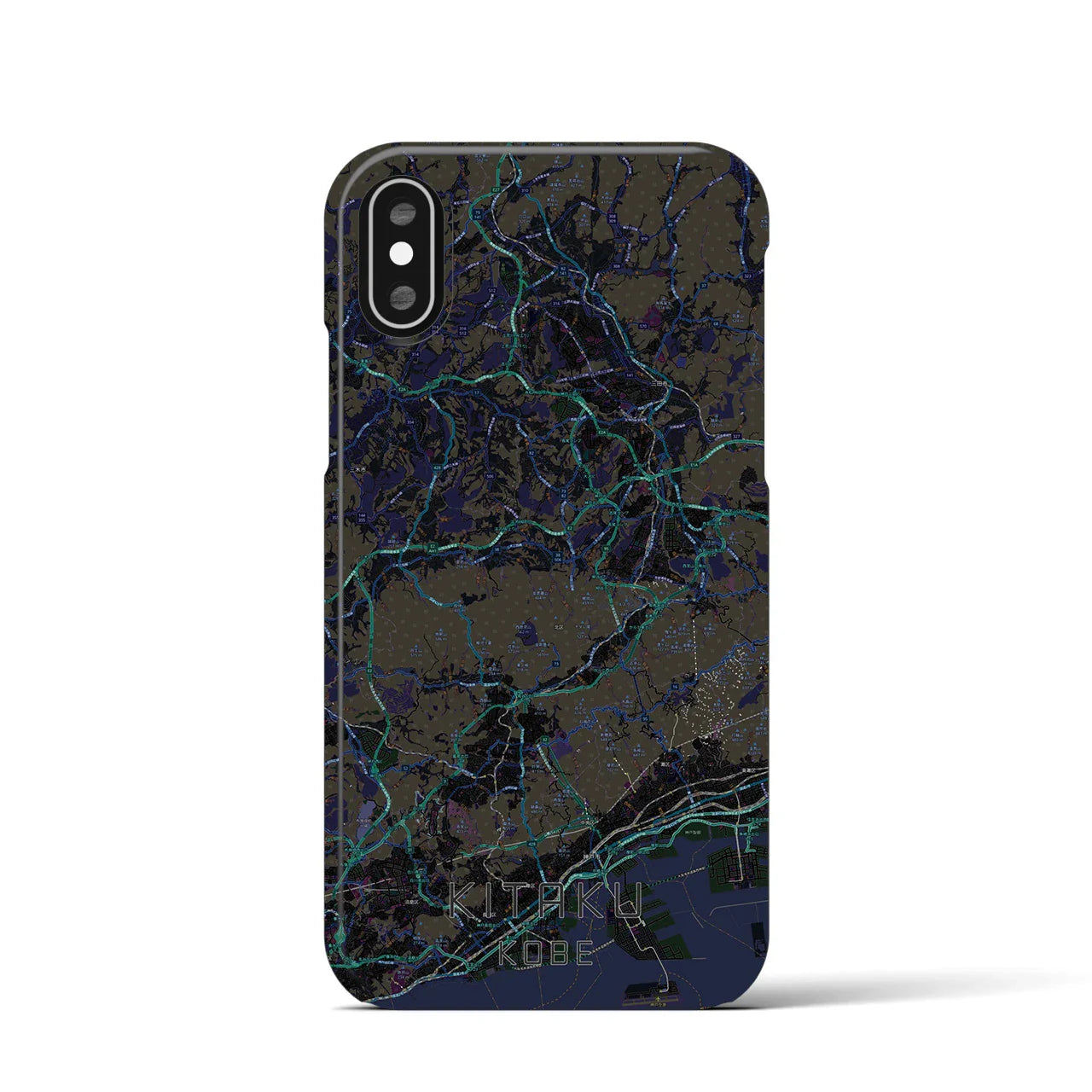 【北区(神戸市)】地図柄iPhoneケース(バックカバータイプ)