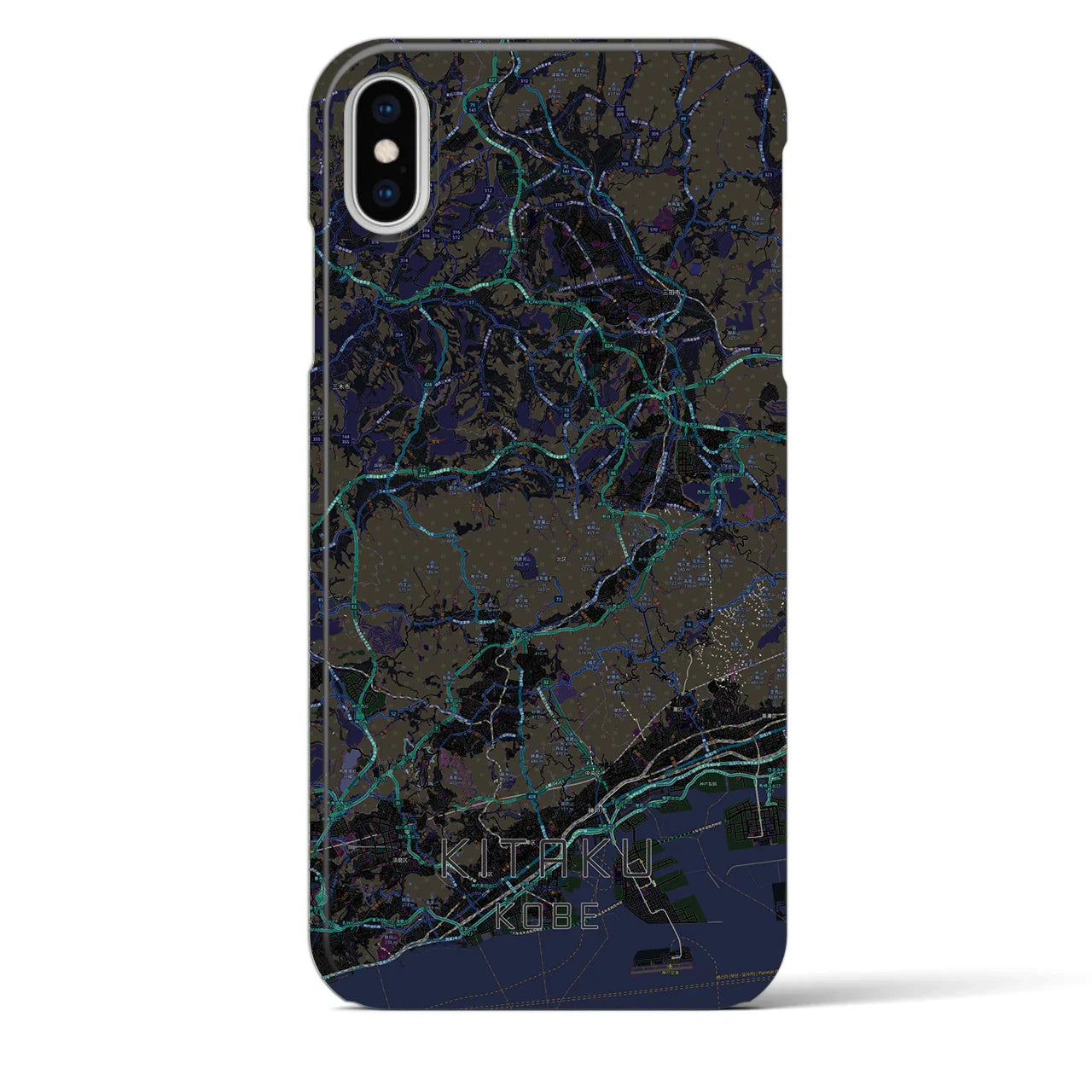 【北区(神戸市)】地図柄iPhoneケース(バックカバータイプ)