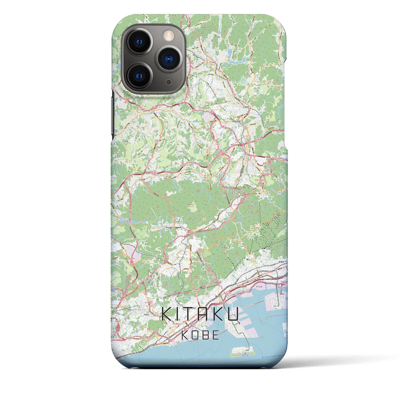 【北区(神戸市)】地図柄iPhoneケース(バックカバータイプ)