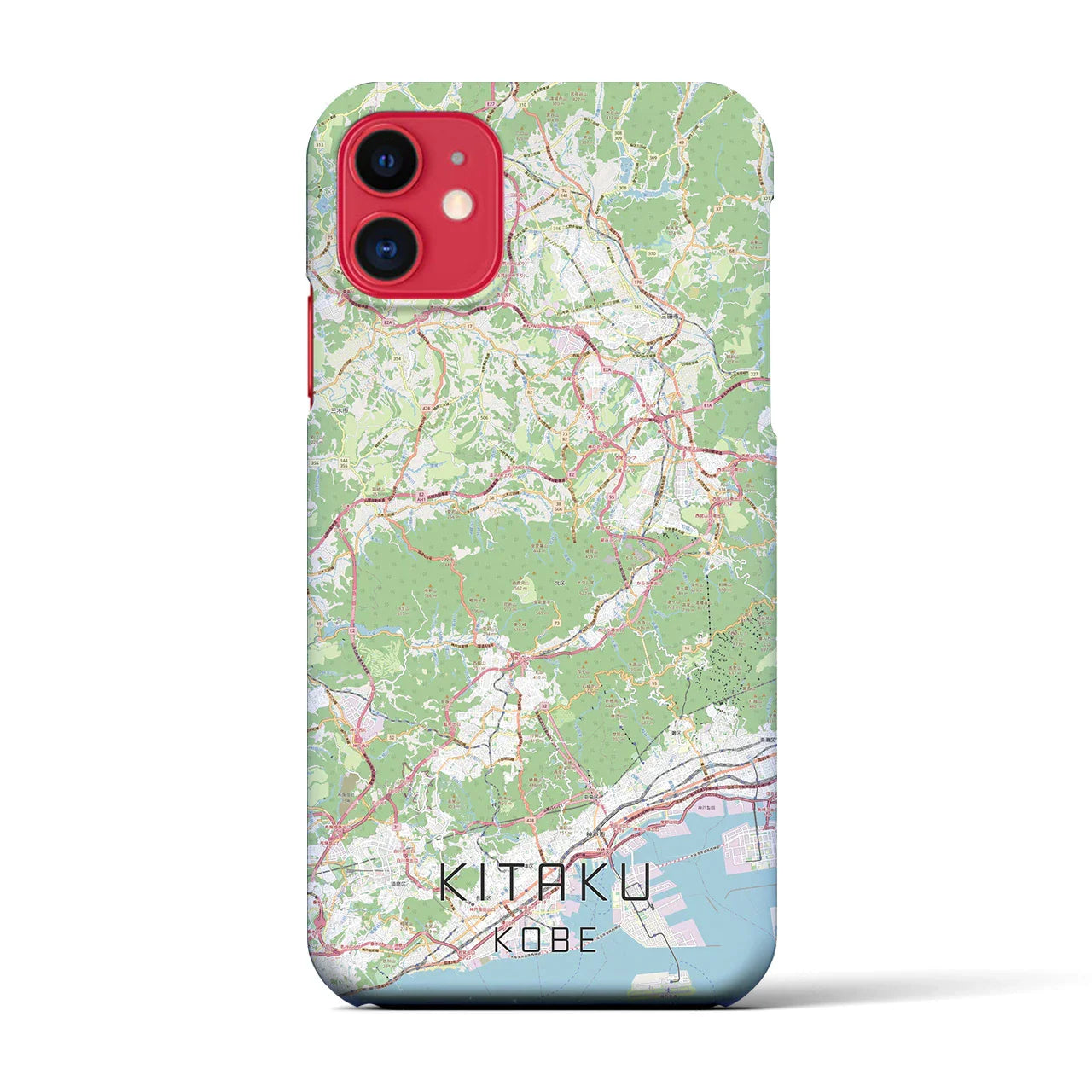 【北区(神戸市)】地図柄iPhoneケース(バックカバータイプ)