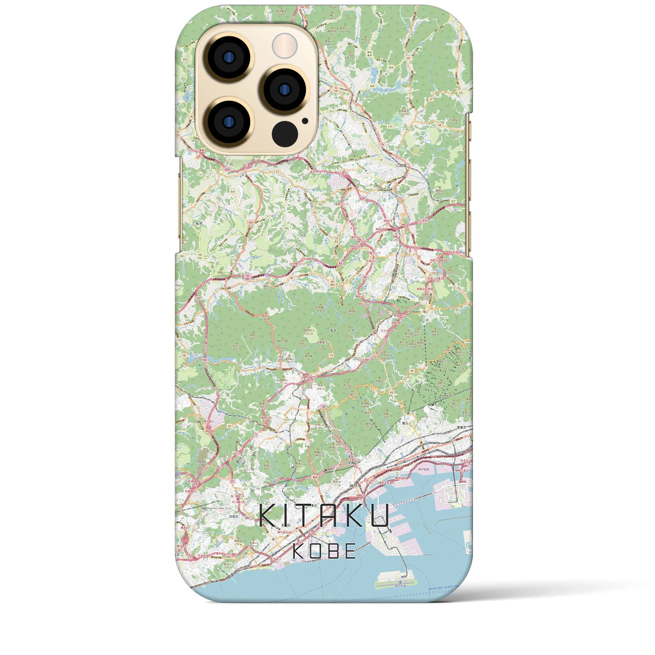 【北区(神戸市)】地図柄iPhoneケース(バックカバータイプ)