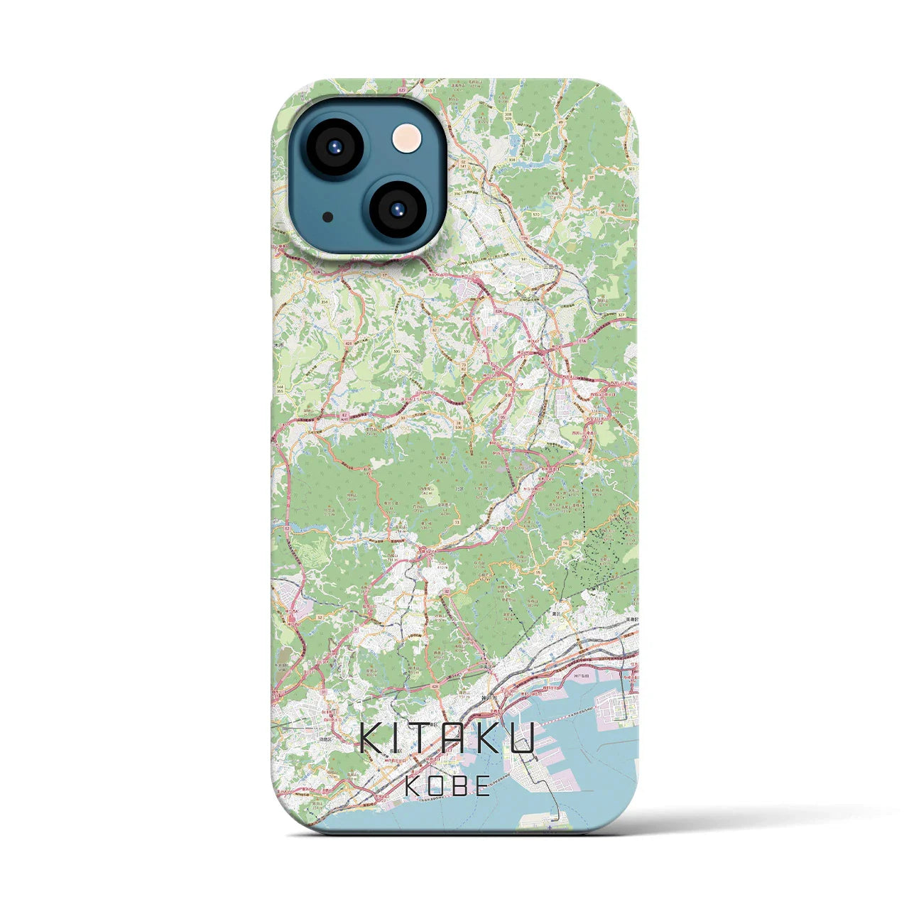 【北区(神戸市)】地図柄iPhoneケース(バックカバータイプ)