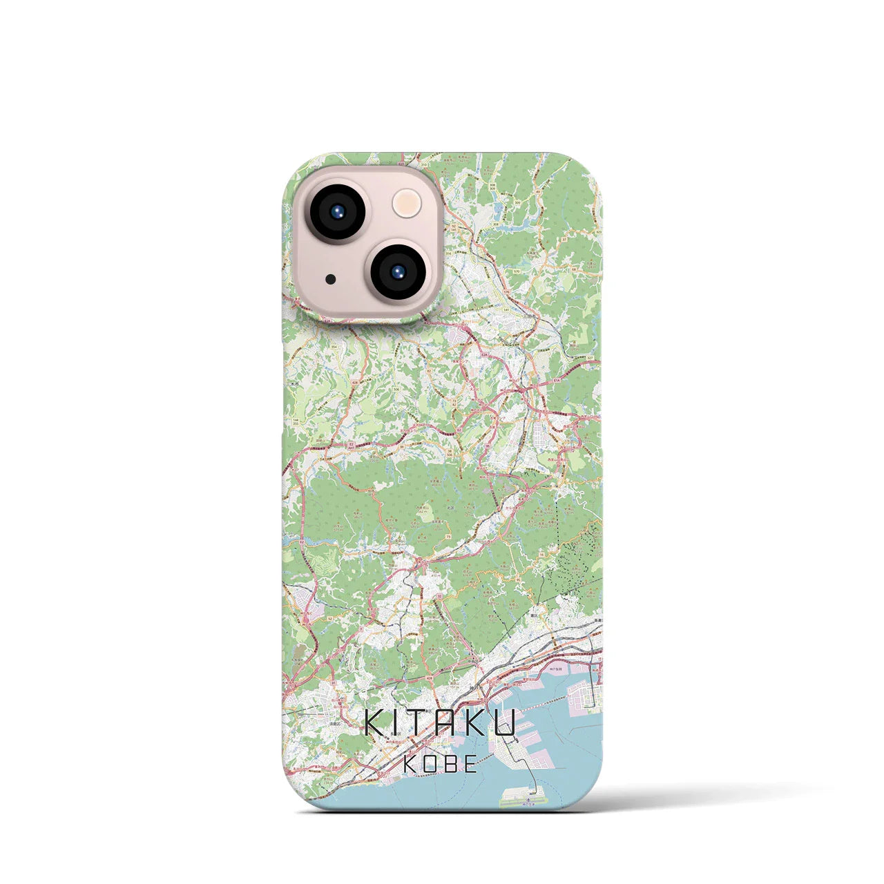 【北区(神戸市)】地図柄iPhoneケース(バックカバータイプ)