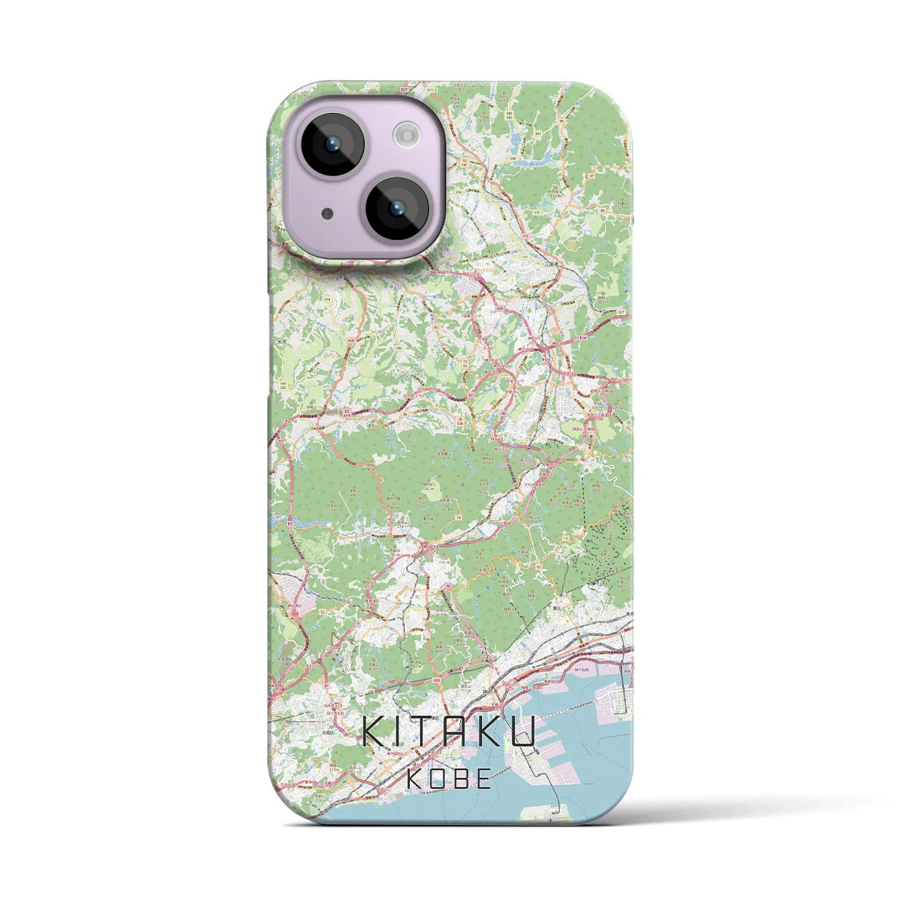 【北区(神戸市)】地図柄iPhoneケース(バックカバータイプ)